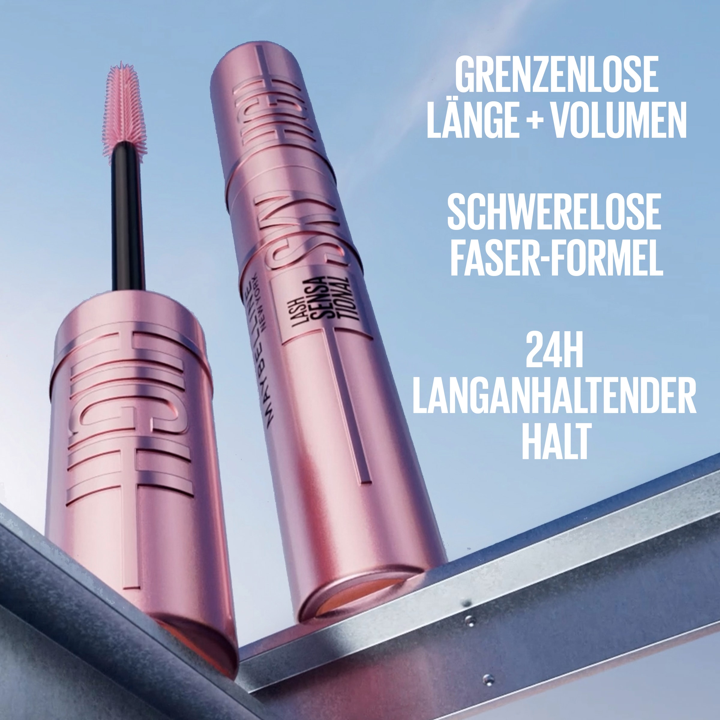 MAYBELLINE NEW YORK Mascara »LASH SENSATIONAL SKY HIGH WATERPROOF« schafft volles Volumen und extreme Länge