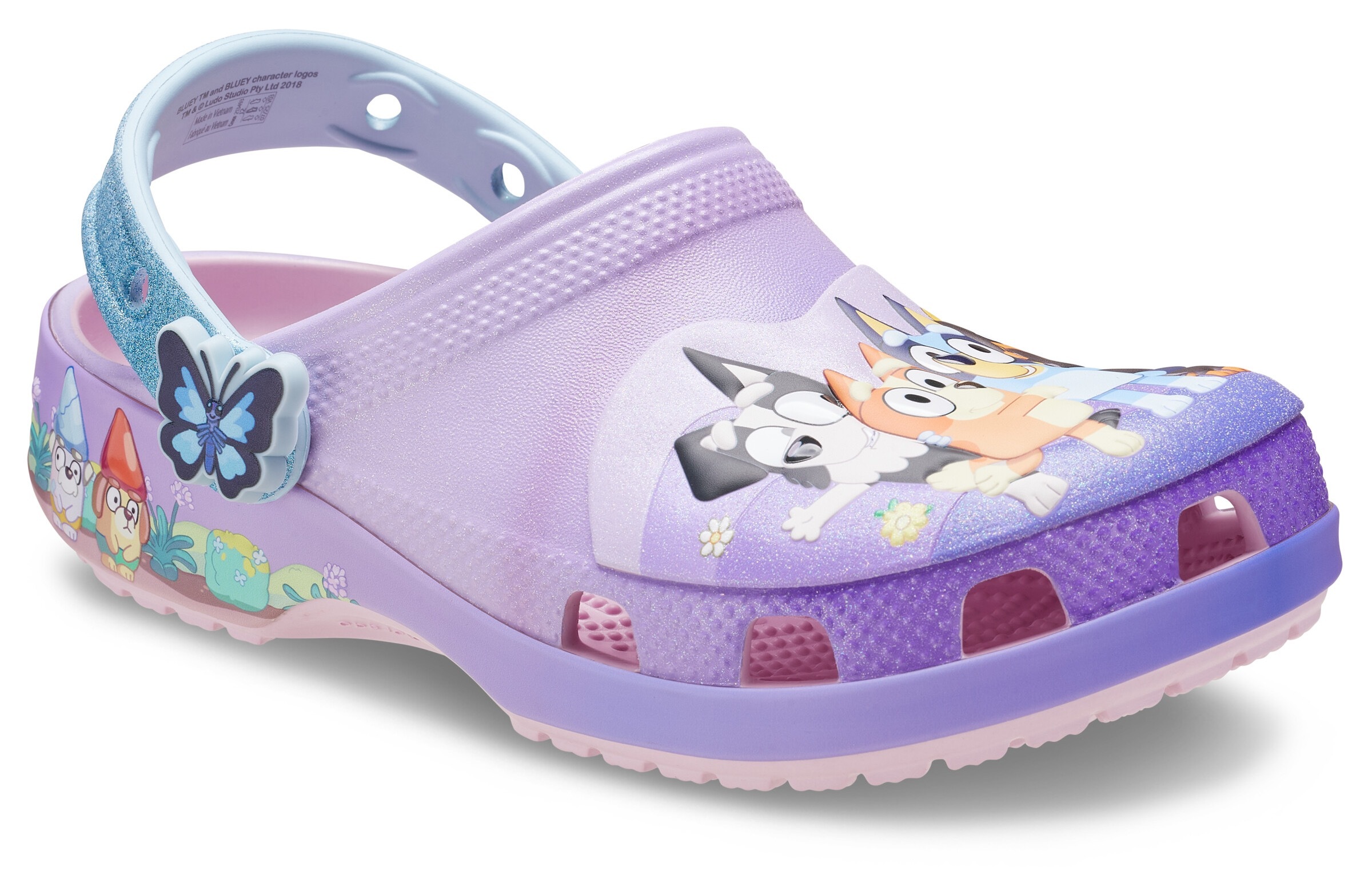Crocs Clog »Bluey Multi Pink Classic«  Strandschuh, Sommerschuh, Hausschuh mit süßen Tiermotiven