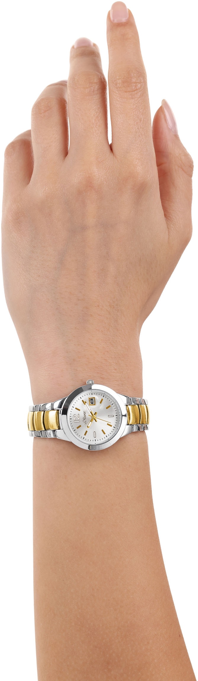 s.Oliver Quarzuhr, Armbanduhr, Damenuhr, Datum