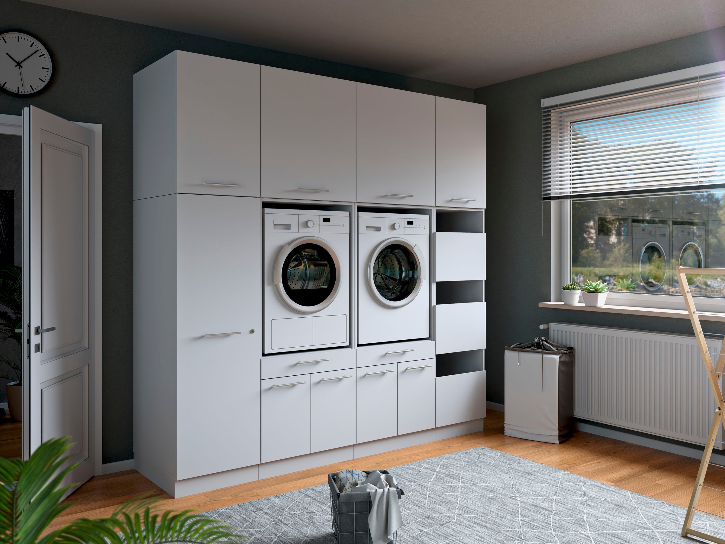 Laundreezy Mehrzweckschrank-Set »Laundreezy, 8-tlg. Mehrzweckschrank-Set B/H/T 235/238/68 cm« 8 Stk. tlg.