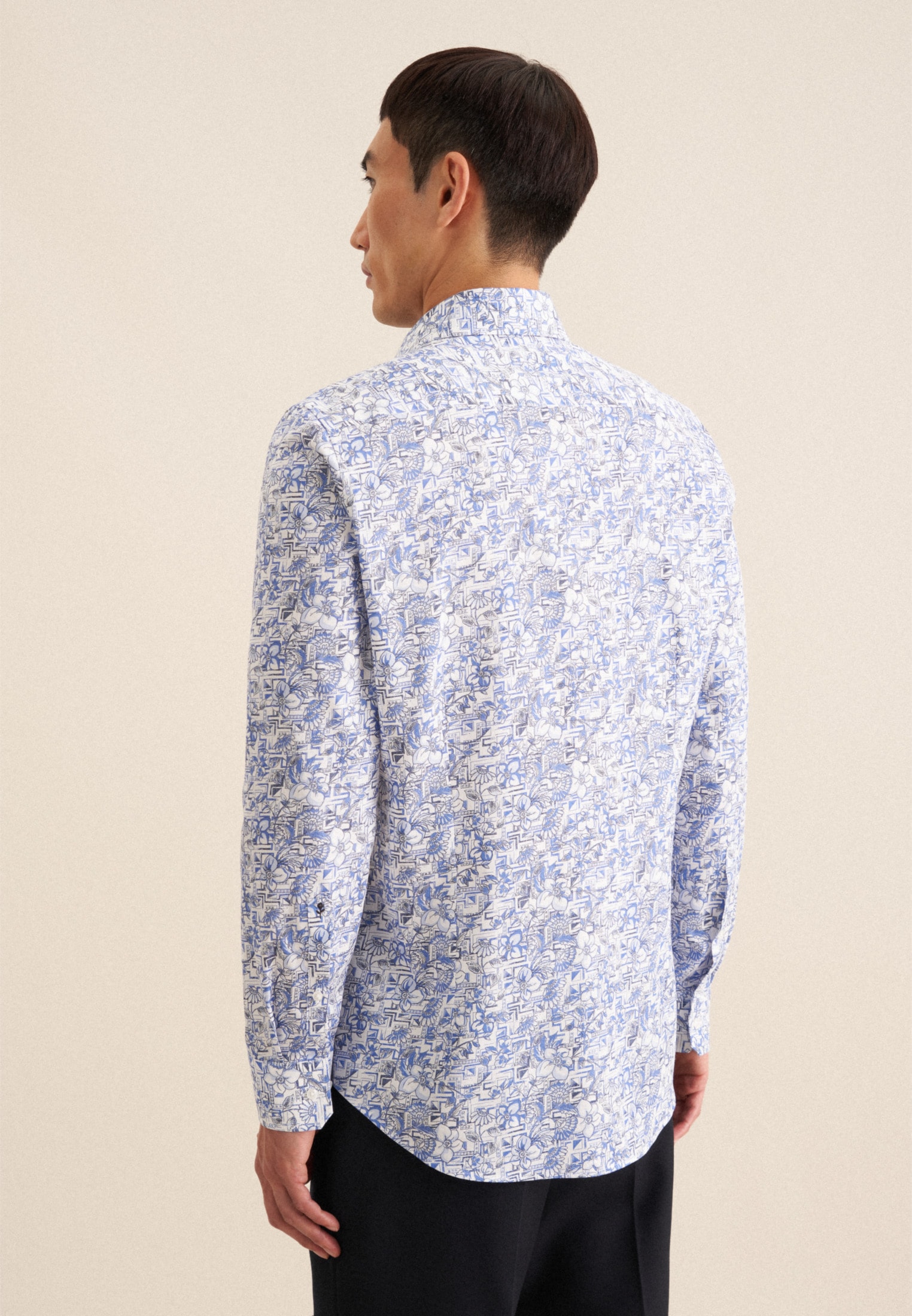 seidensticker Businesshemd »Slim«, Slim Langarm Kentkragen Floral