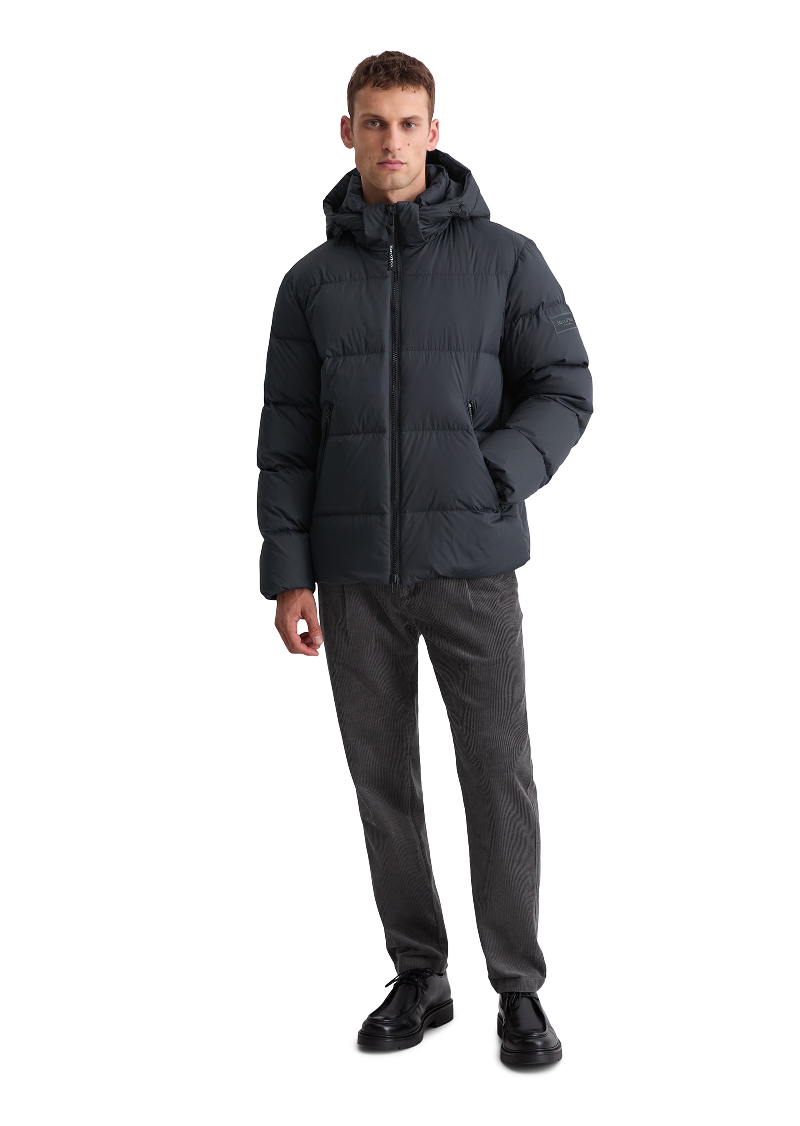 Marc O'Polo Daunenjacke, mit Kapuze, mit 2-Wege-Zipper und abnehmbarer Kapuze