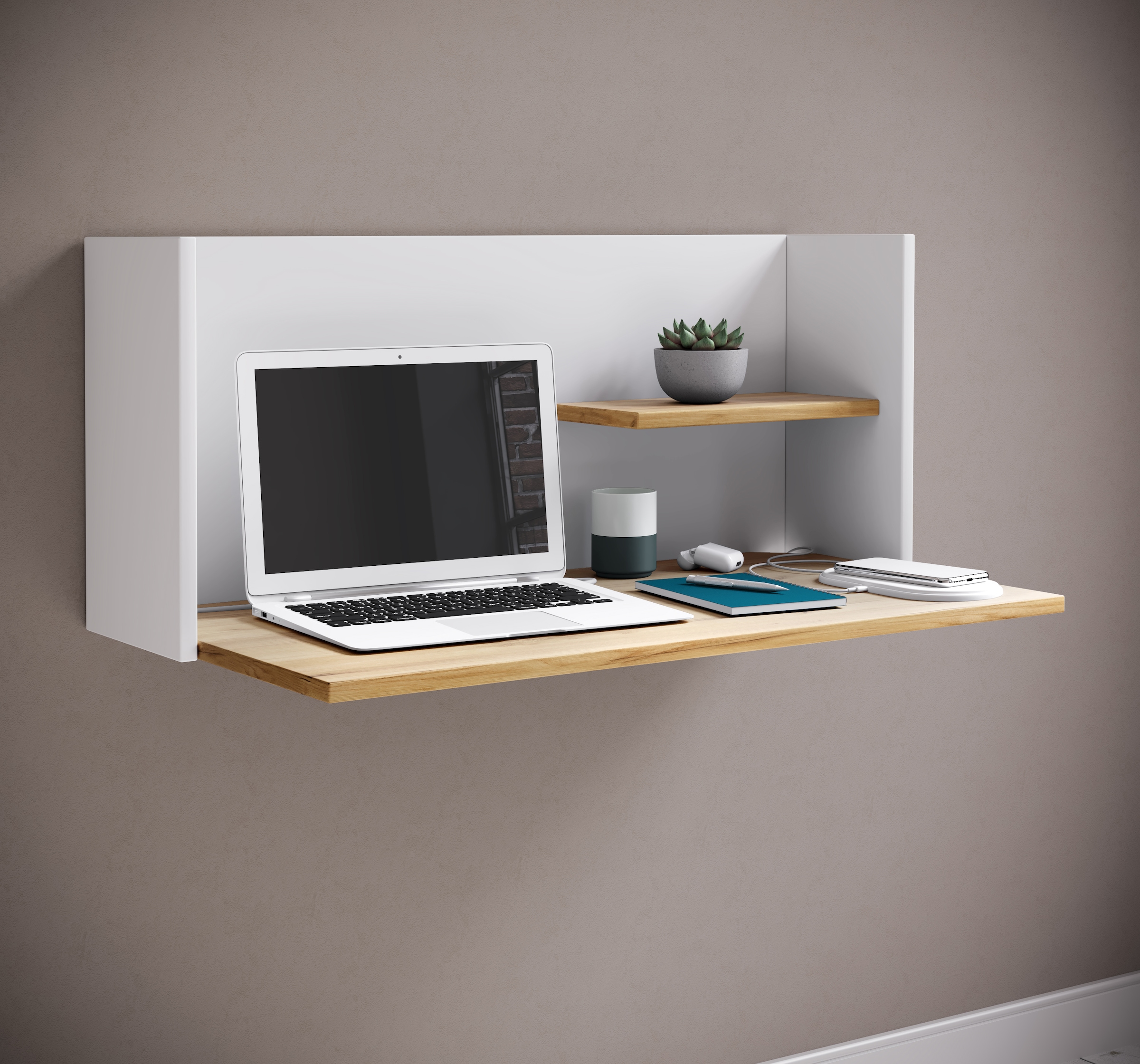 VCM Schreibtisch »Holz Hänge Schreibtisch Wandschreibtisch Workas«