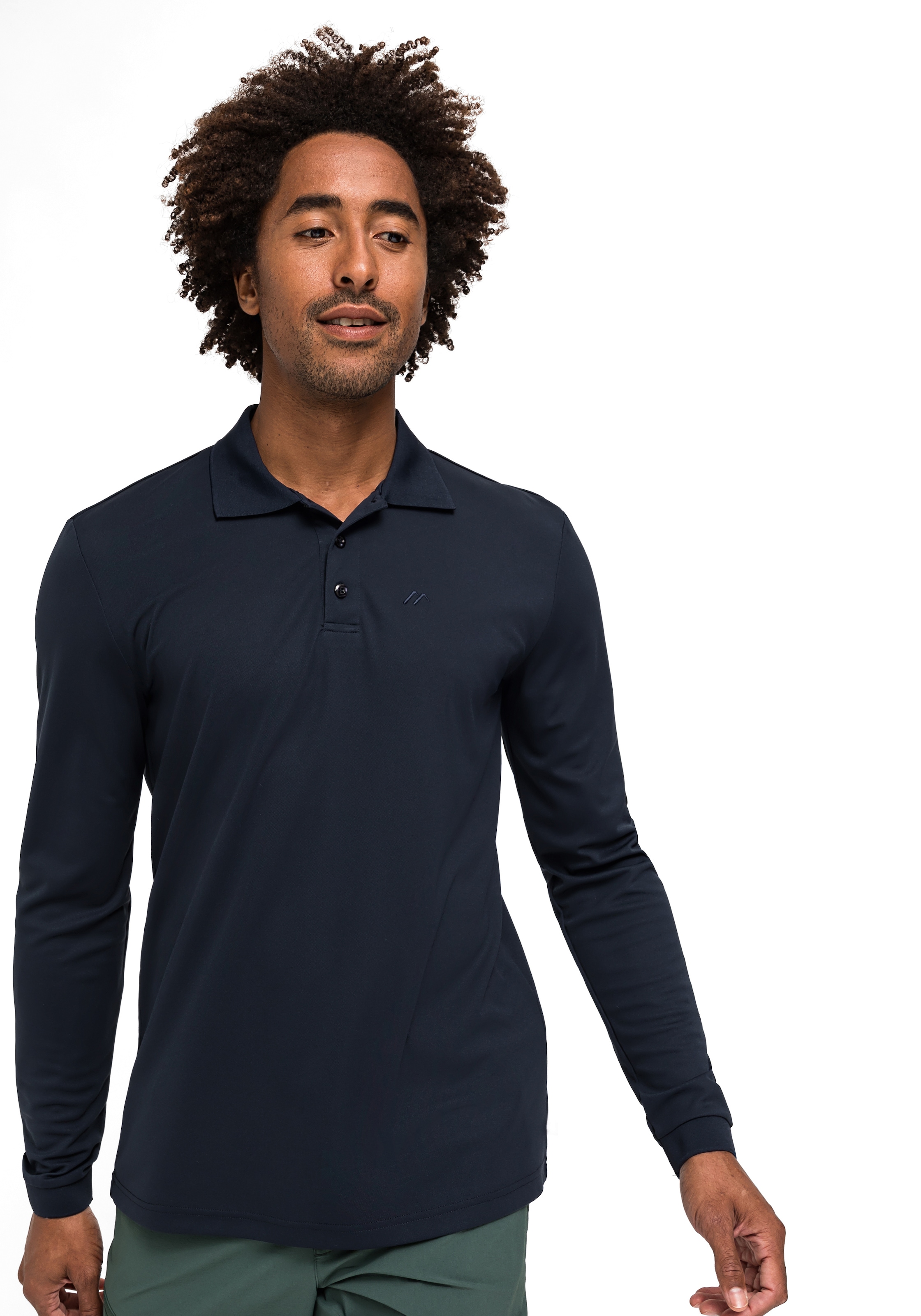 Maier Sports Langarm-Poloshirt »Ulrich L/S« Herren Polo langarm, leichtes Funktionsshirt, Langarmshirt, Reg. Fit