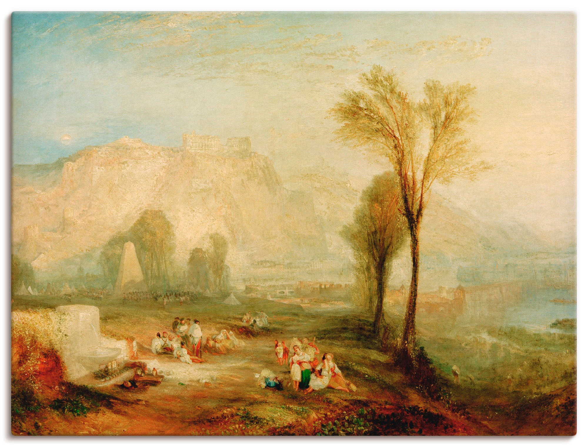 Artland Wandbild »Ehrenbreitstein 1835«, Berge, (1 St.), in vielen Größen & Produktarten -Leinwandbild, Poster, Wandaufkleber / Wandtattoo auch für Badezimmer geeignet