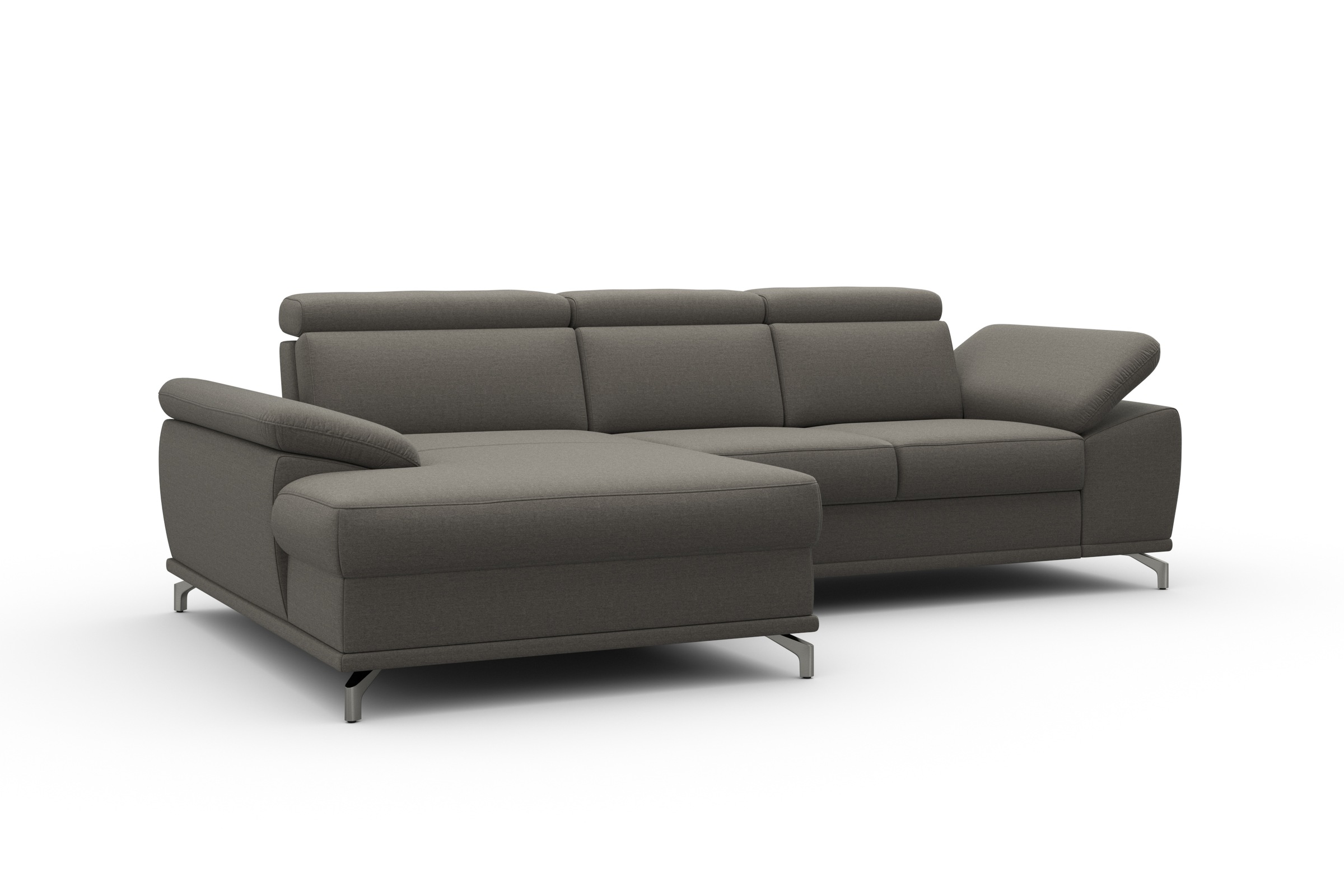 sit&more Ecksofa »Cabrio L-Form, B: 295 cm, mit Sitztiefen-, Arm- & Kopfteilverstellung« 2 Nierenkissen, Federkern, optional Bettfunktion und Stauraum