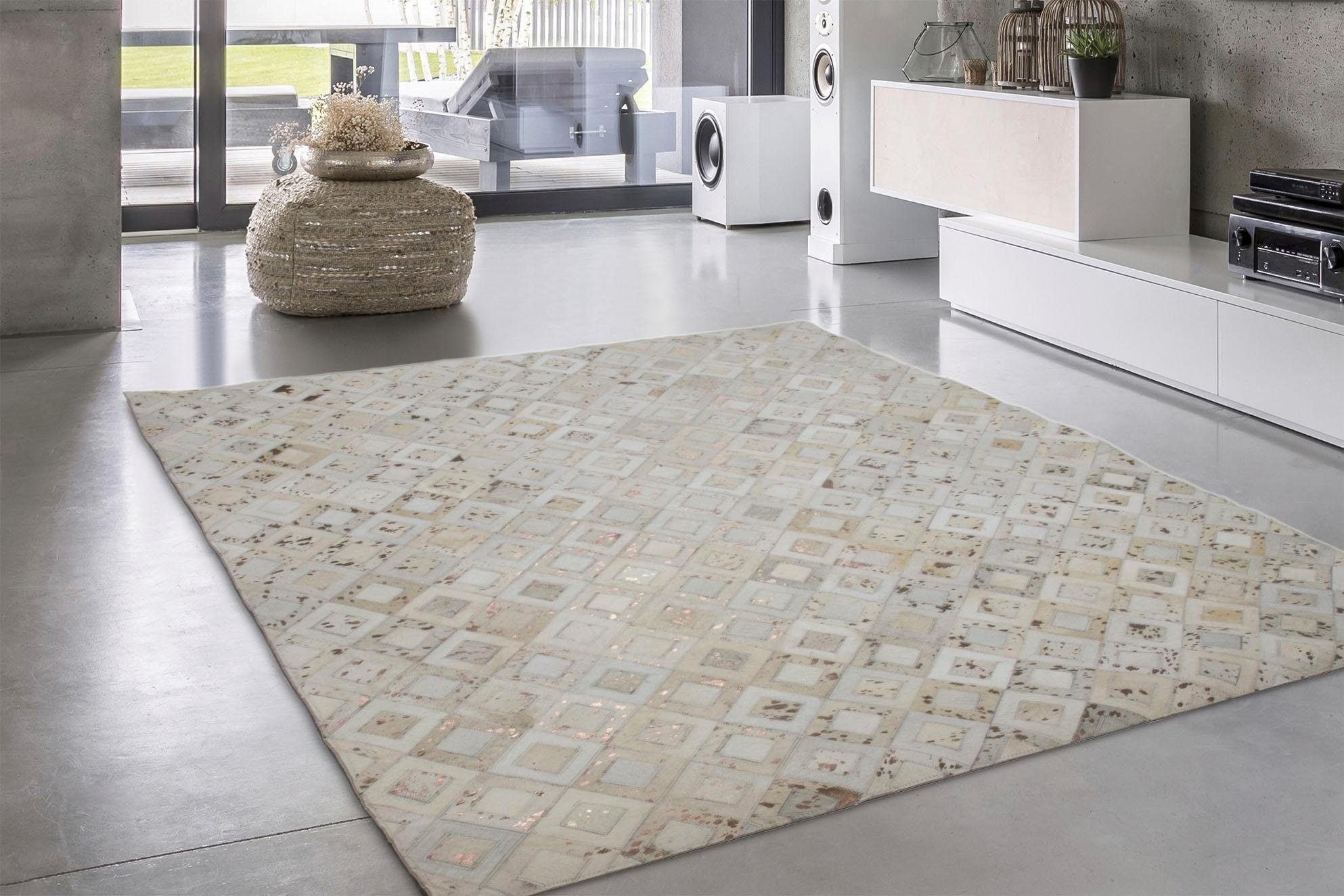 calo-deluxe Fellteppich »Scarllet 110«, rechteckig, 8 mm Höhe, echtes Rinderfell, Wohnzimmer