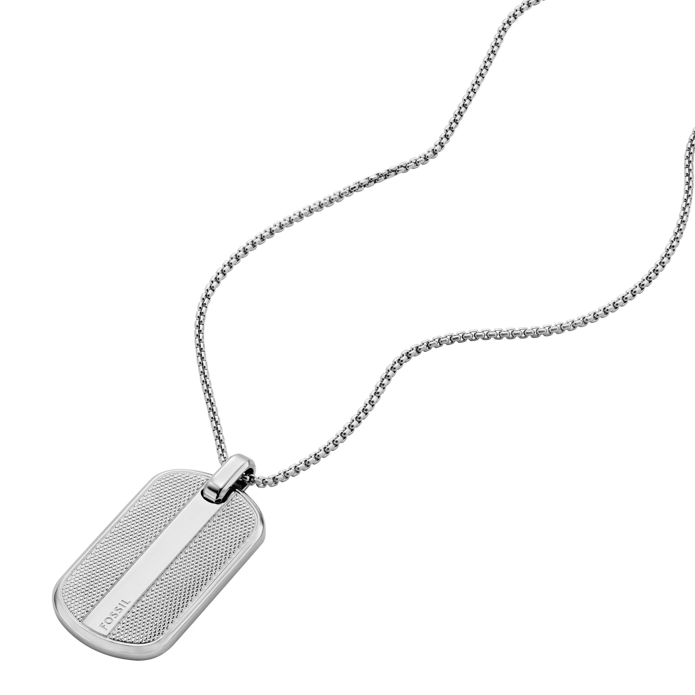 Fossil Kette mit Anhänger »Schmuck Geschenk Edelstahl KNOX«