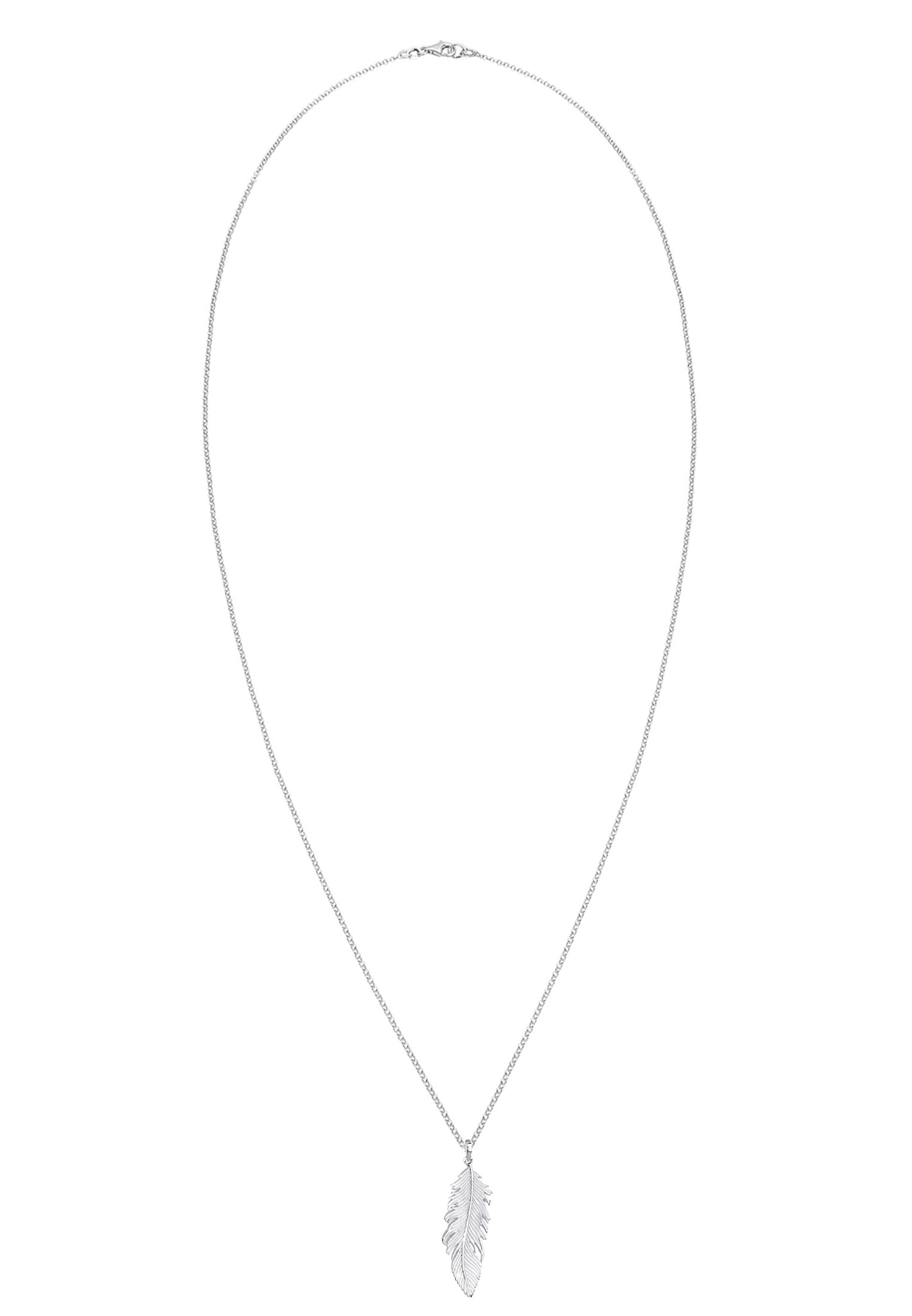 Elli Lange Kette »Halskette Feder Anhänger Engel Gliederkette 925 Silber«