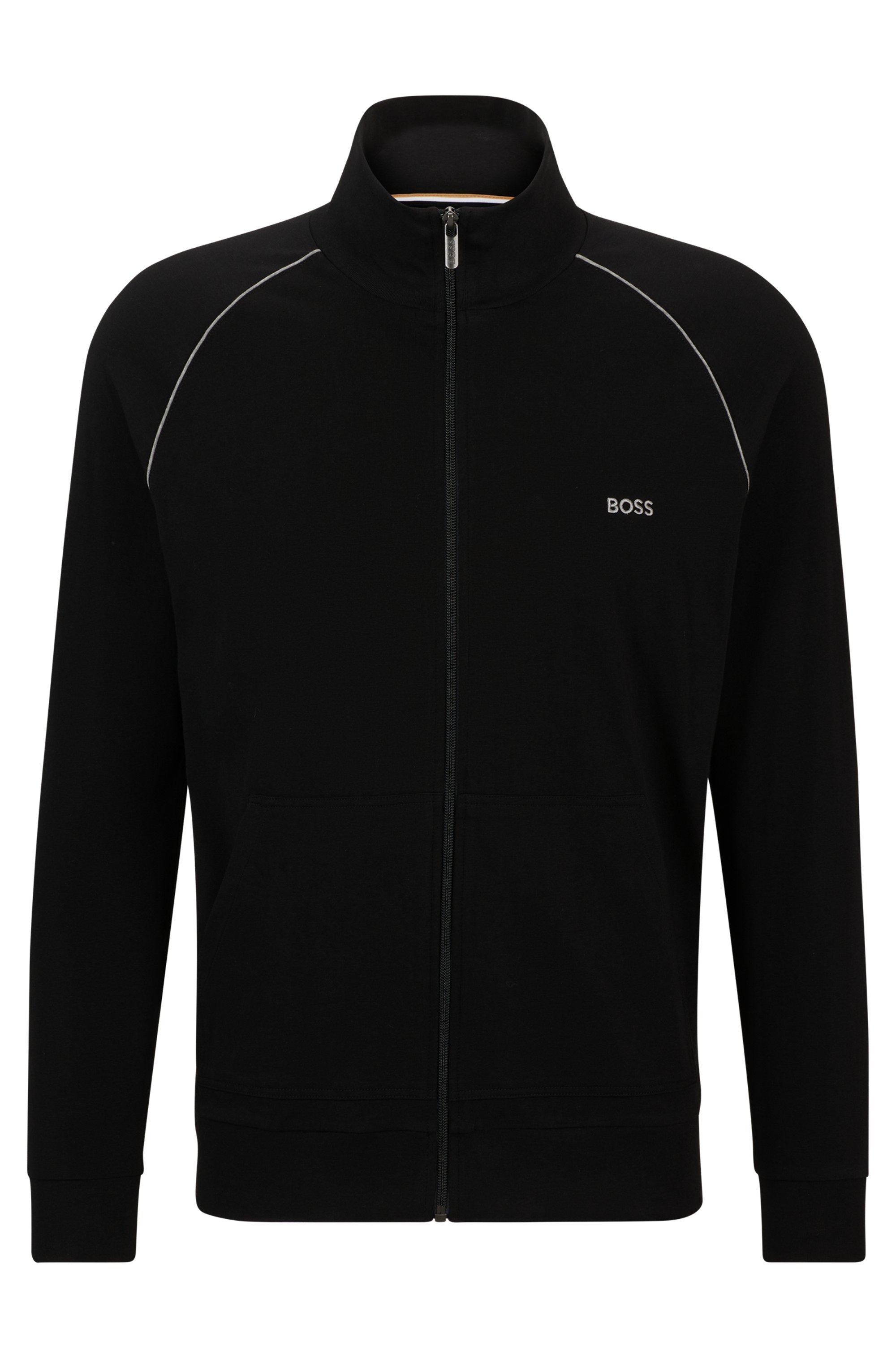BOSS Sweatjacke »Mix&Match Jacket Z«, mit Kontrastnaht am Ärmel