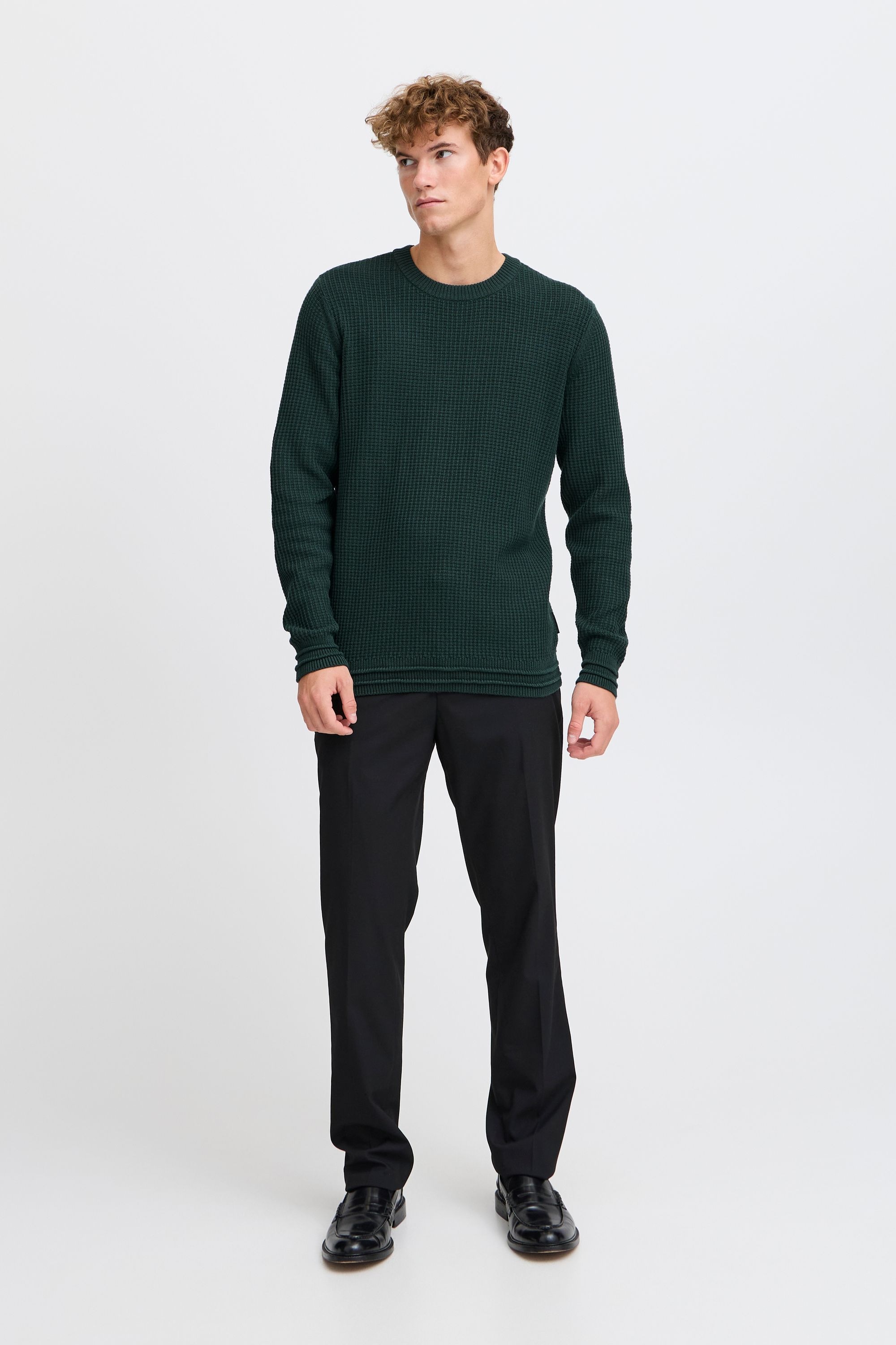 Casual Friday Strickfleece-Pullover »Strickpullover CFKARL crew neck structured knit«