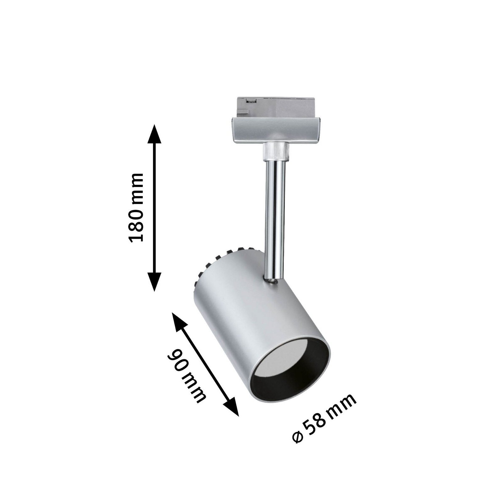 Paulmann Schienensystem-Leuchten »URail Schienenspot Shine Einzelspot 225lm 4,9W 2700K 230V Chrom matt«
