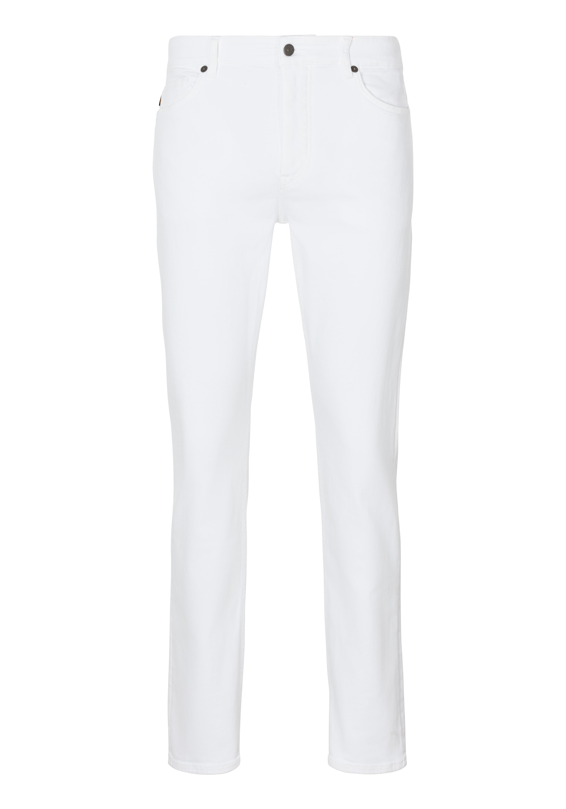 BOSS ORANGE 5-Pocket-Jeans »Delaware«, in weißer Optik mit Lederbadge