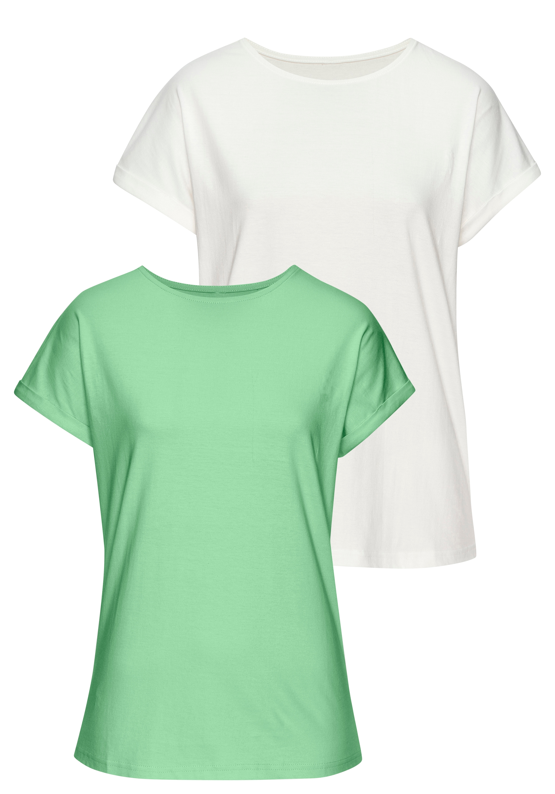Vivance by Lascana T-Shirt aus luftiger Bio-Baumwoll-Qualität
