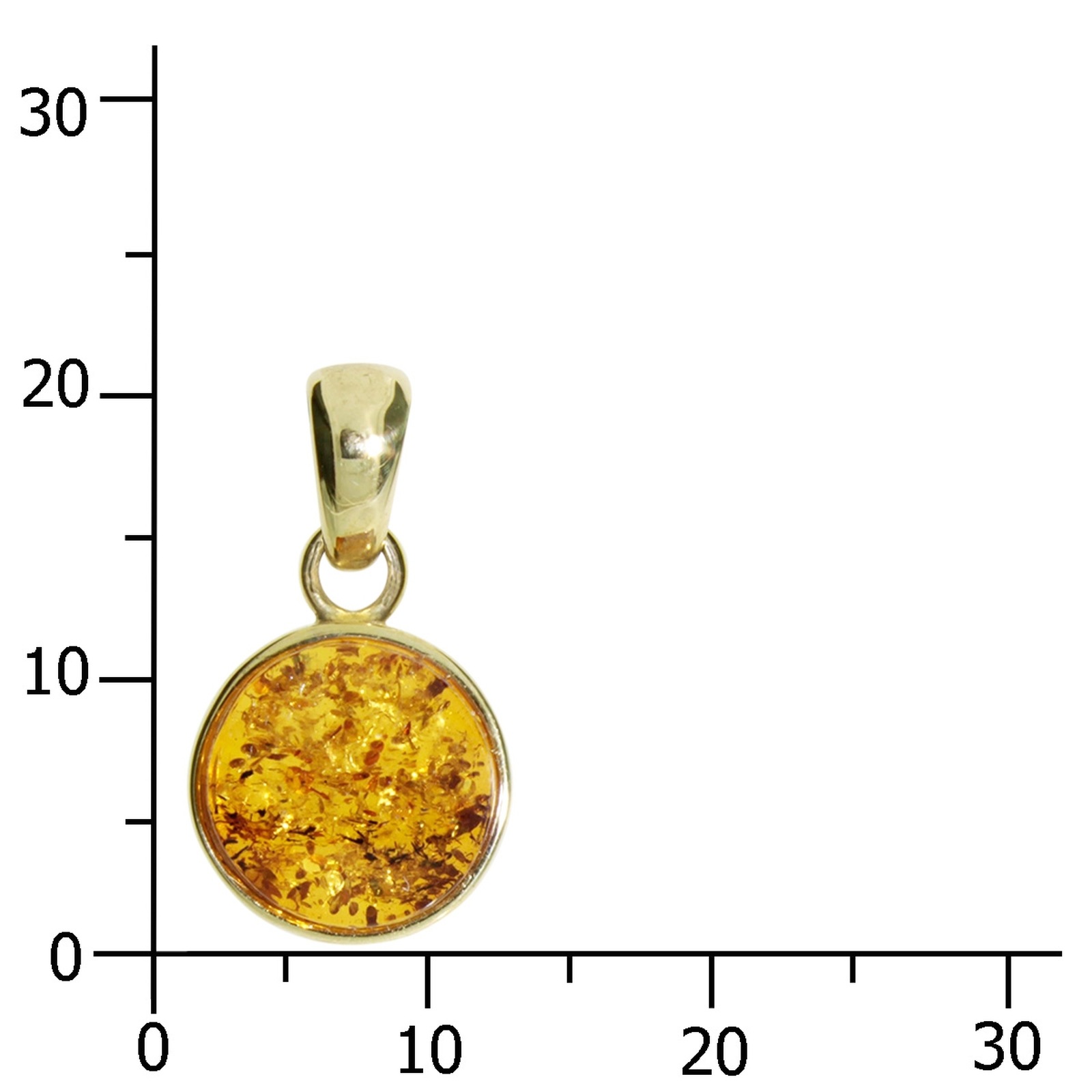 OSTSEE-SCHMUCK Kettenanhänger »- Frouke 10 mm - Gold 333/000 - Bernstein«