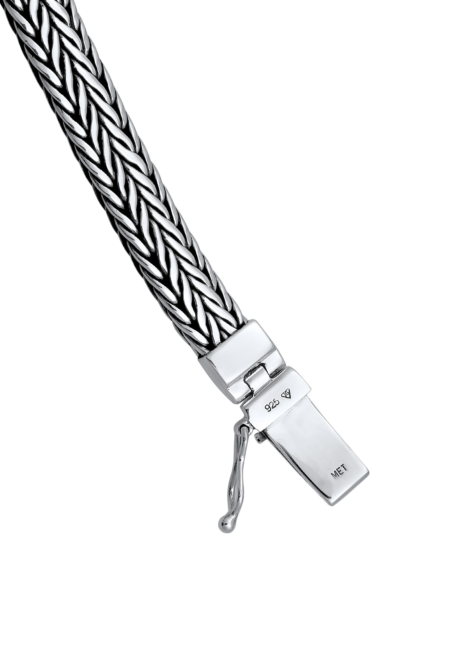 Kuzzoi Armkette »Armband Herren oxidiert Kastenverschluss 925 Silber«
