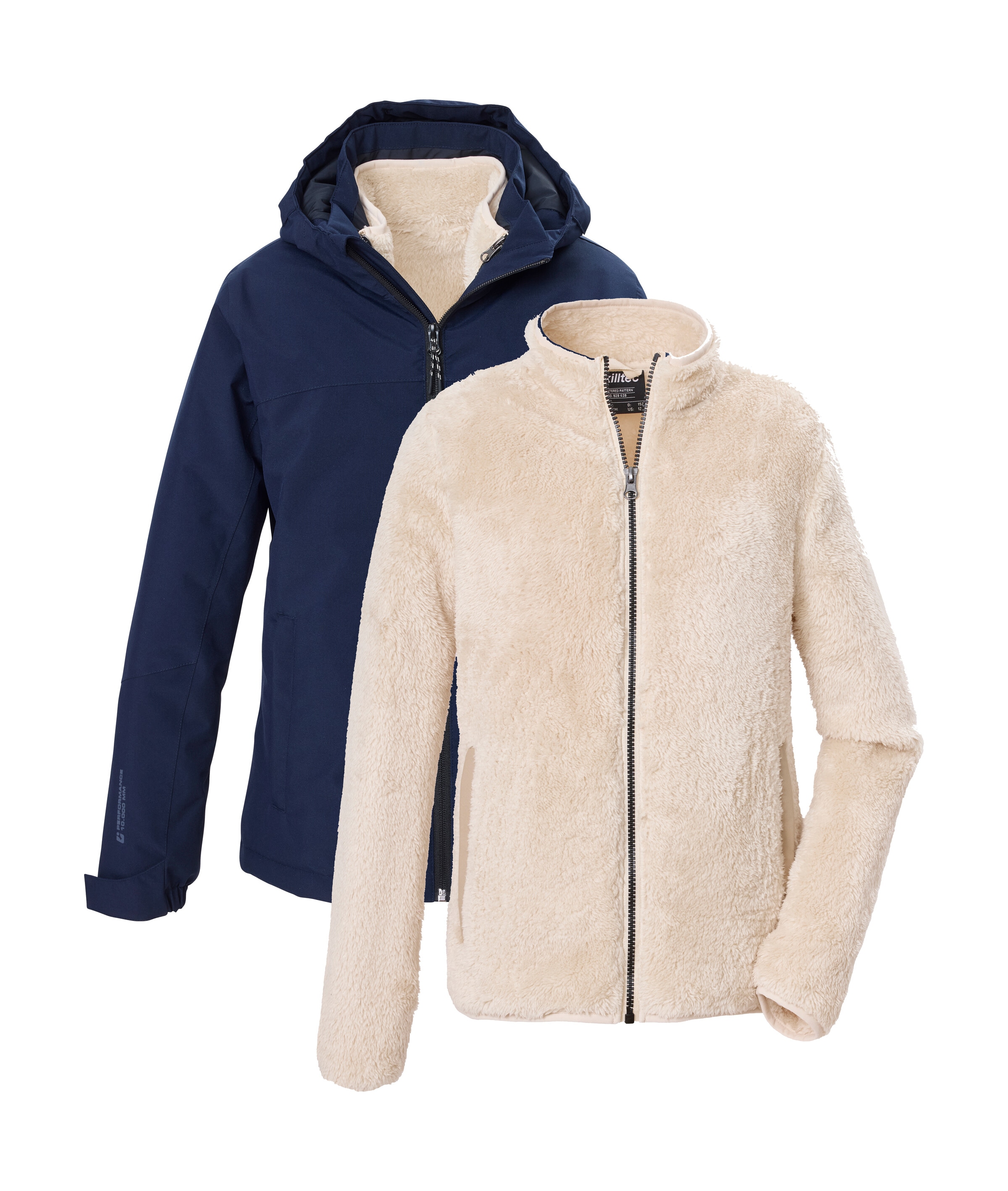 Killtec 3-in-1-Funktionsjacke »KOW 167 GRLS JCKT« 3 in 1 Kinderjacke: wasserdicht, Fleece-Innenjacke, Teflon EcoElite™