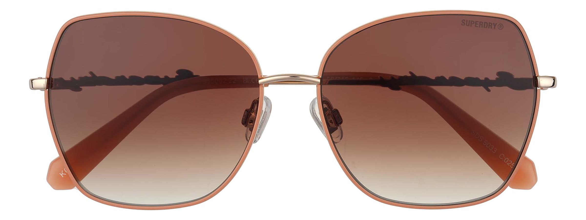 Superdry Sonnenbrille »Modell 995062« Form Butterfly, Logoschriftzug auf Bügel, Metallfassung