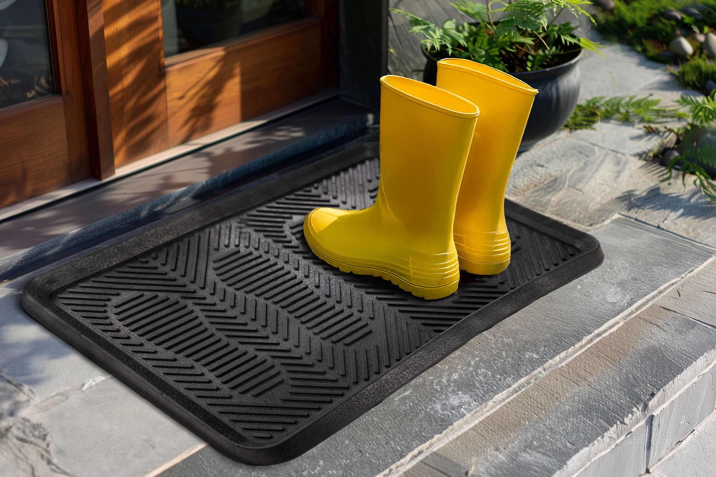 Kayoom Fußmatte »Fußmatte First Step 125« rechteckig 28 mm Höhe Flachgewebe