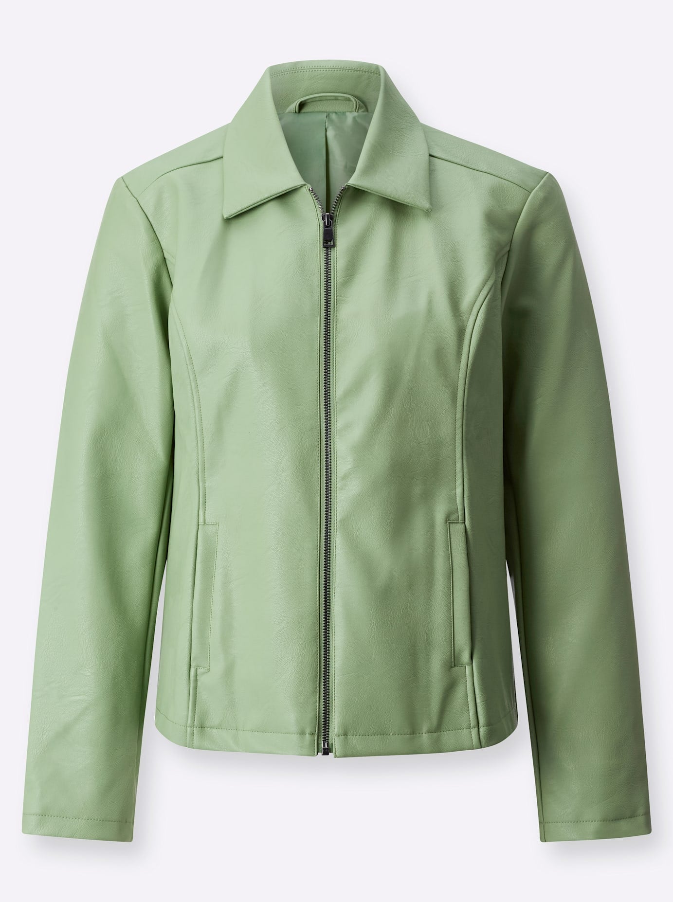 Classic Basics Lederimitatjacke, ohne Kapuze