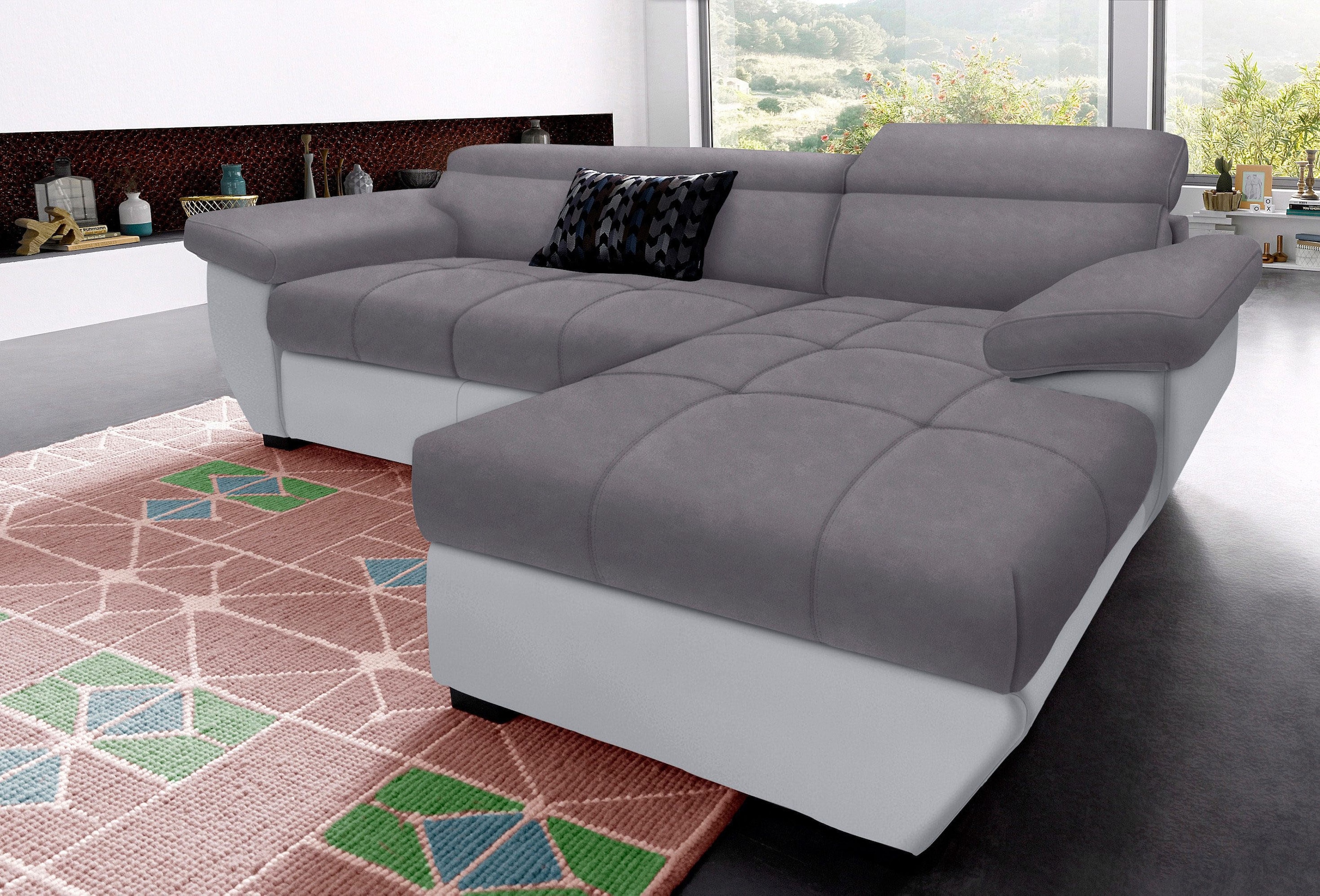 COTTA Ecksofa »Speedway L-Form« mit Kopfteilverstellung, wahlweise mit Bettfunktion & Bettkasten