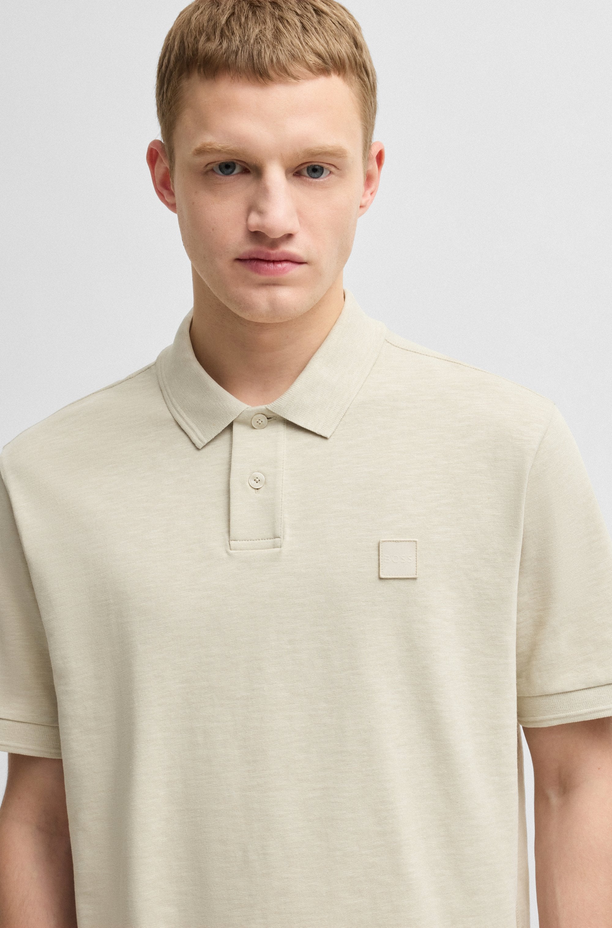 BOSS ORANGE Poloshirt »Pe_linenlogo«, mit Polokragen