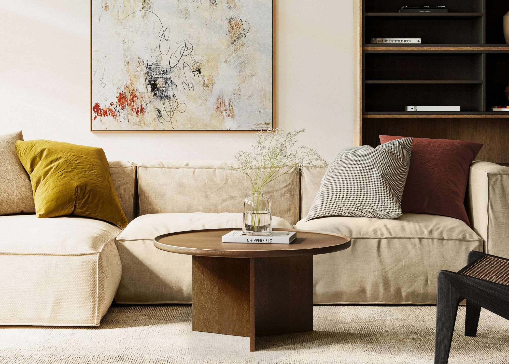 Woodman Couchtisch »Cala« 83/83/42 cm,  Breite 83 cm, rund, Tischplatte aus massiver Eiche, FSC® zertifiziert