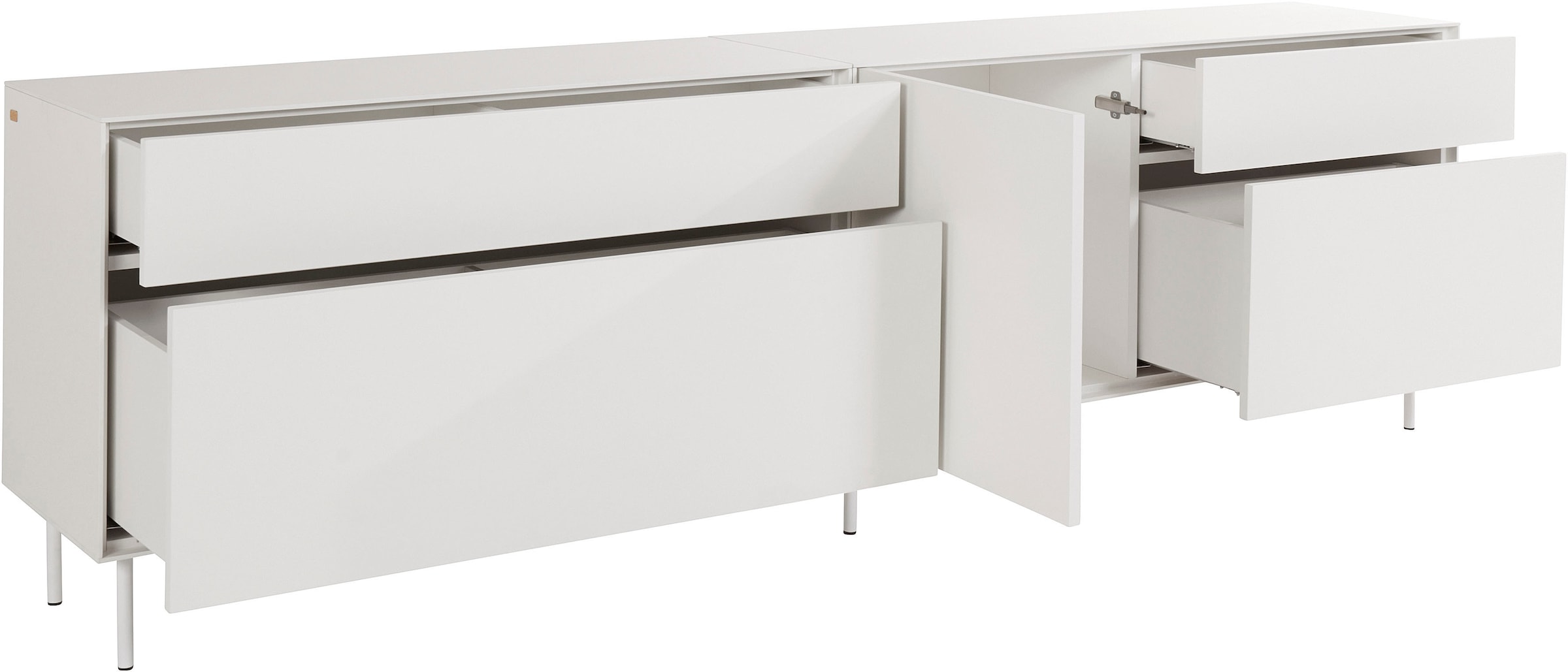 LeGer Home by Lena Gercke Lowboard »Essentials«, (2 St.), Breite: 239cm, MDF lackiert, Push-to-open-Funktion