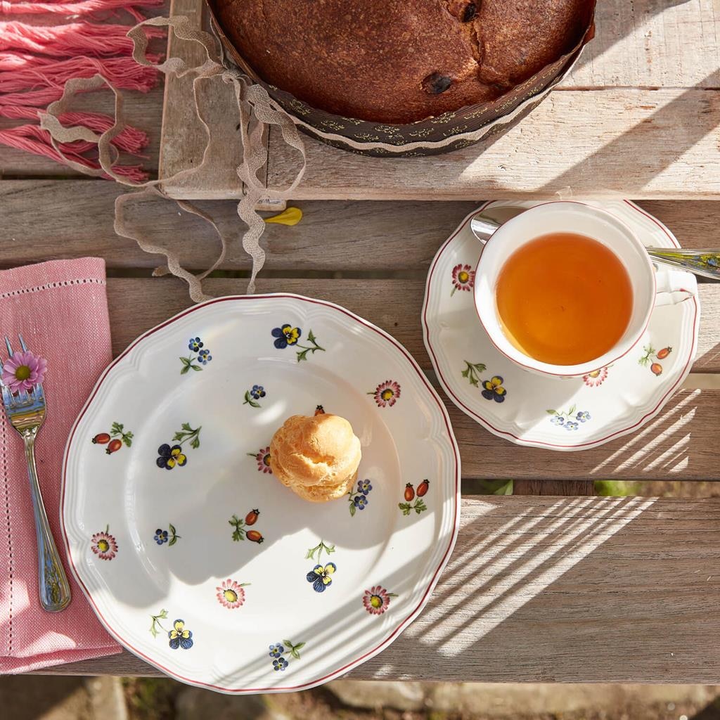 Villeroy & Boch Tasse »Kaffeetasse mit Untertasse Petite Fleur 120 ml bunt« Spülmaschinenfest, Mikrowellensicher