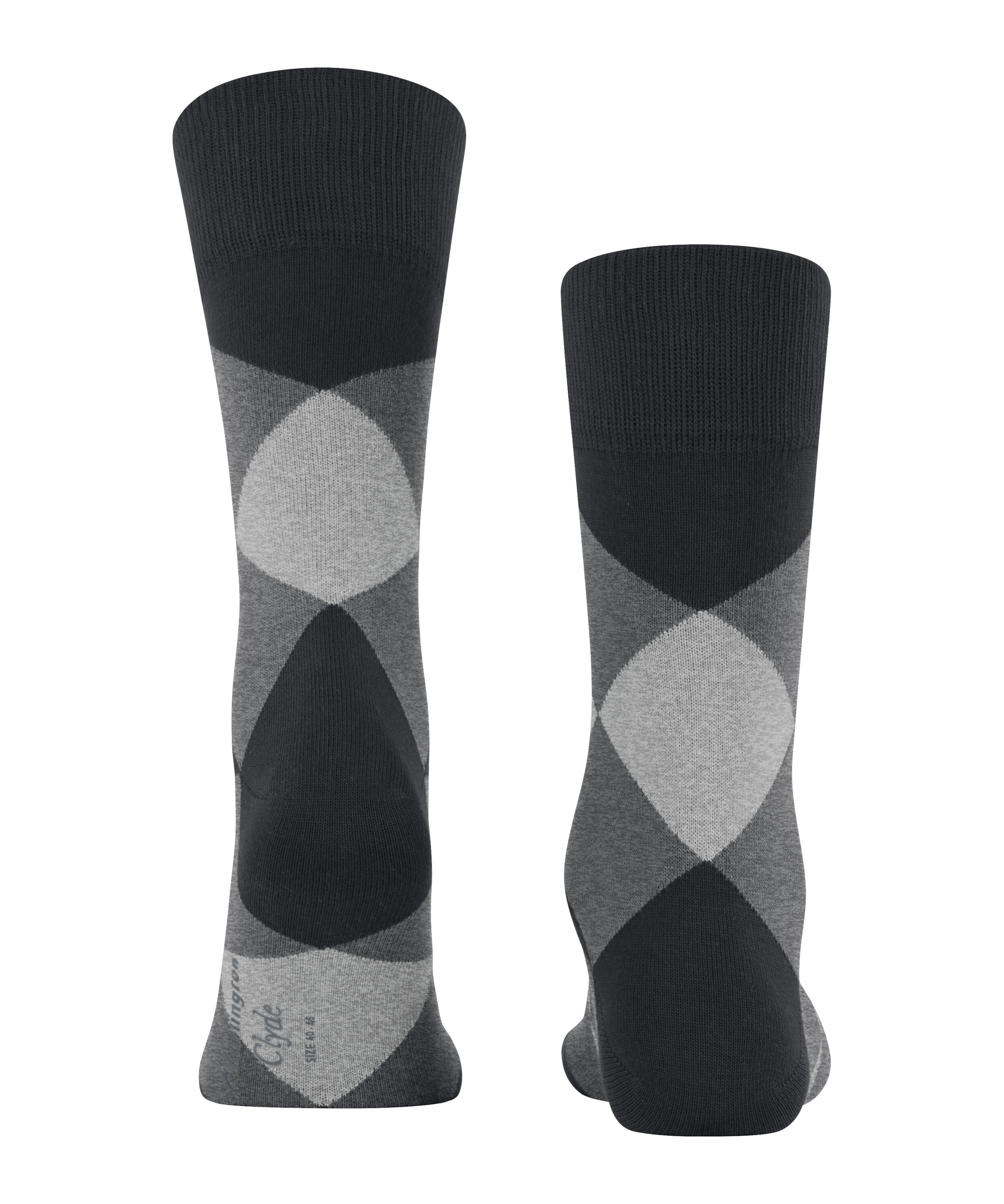Burlington Socken »Clyde« Einheitsgröße 40-46, modernes Argyle-Muster, Burlington-Clip