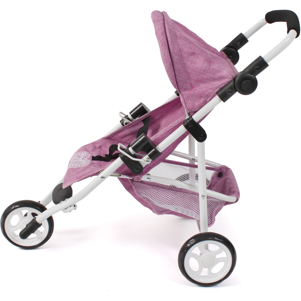 CHIC2000 Puppenbuggy »Jogging-Buggy Lola, Jeans Pink«, mit klappbarem Verdeck