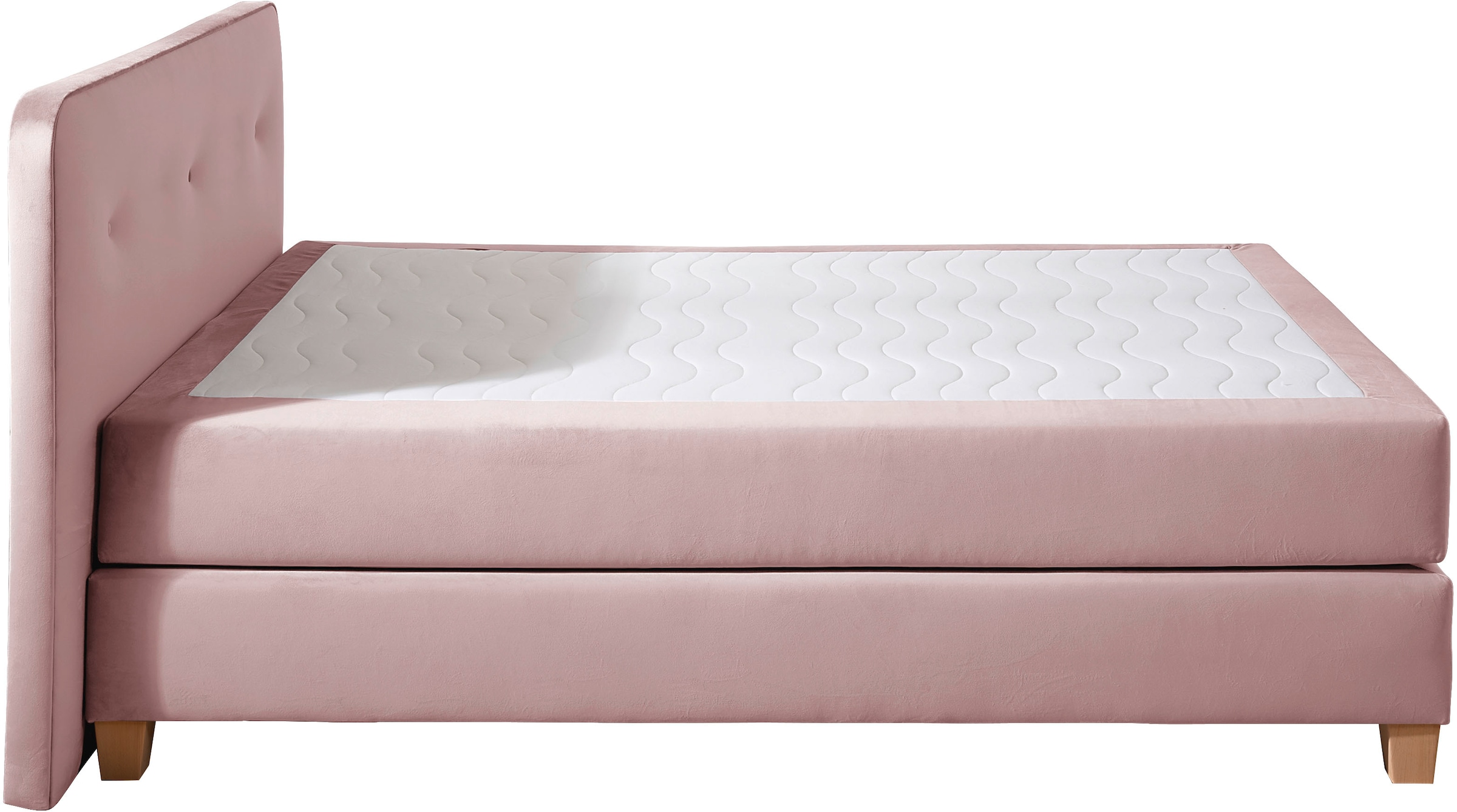Home affaire Boxspringbett »Fargo«, inkl. Topper, in 3 Matratzenarten, in Samt- oder Strukturstoff