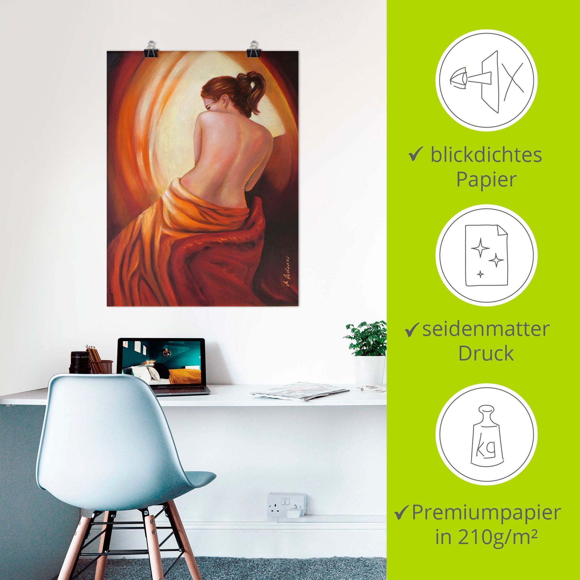 Artland Wandbild »Weiblichkeit im Licht«, Erotische Bilder, (1 St.), als Poster in verschied. Größen