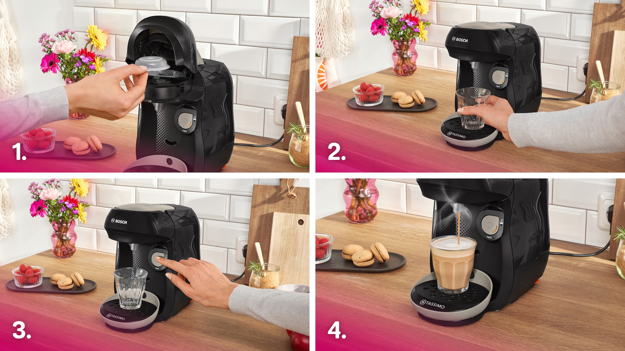 TASSIMO Kapselmaschine »TAS109E«, nachhaltig, geeignet für alle Tassen, Wassertank 0,7 L, schwarz/beige