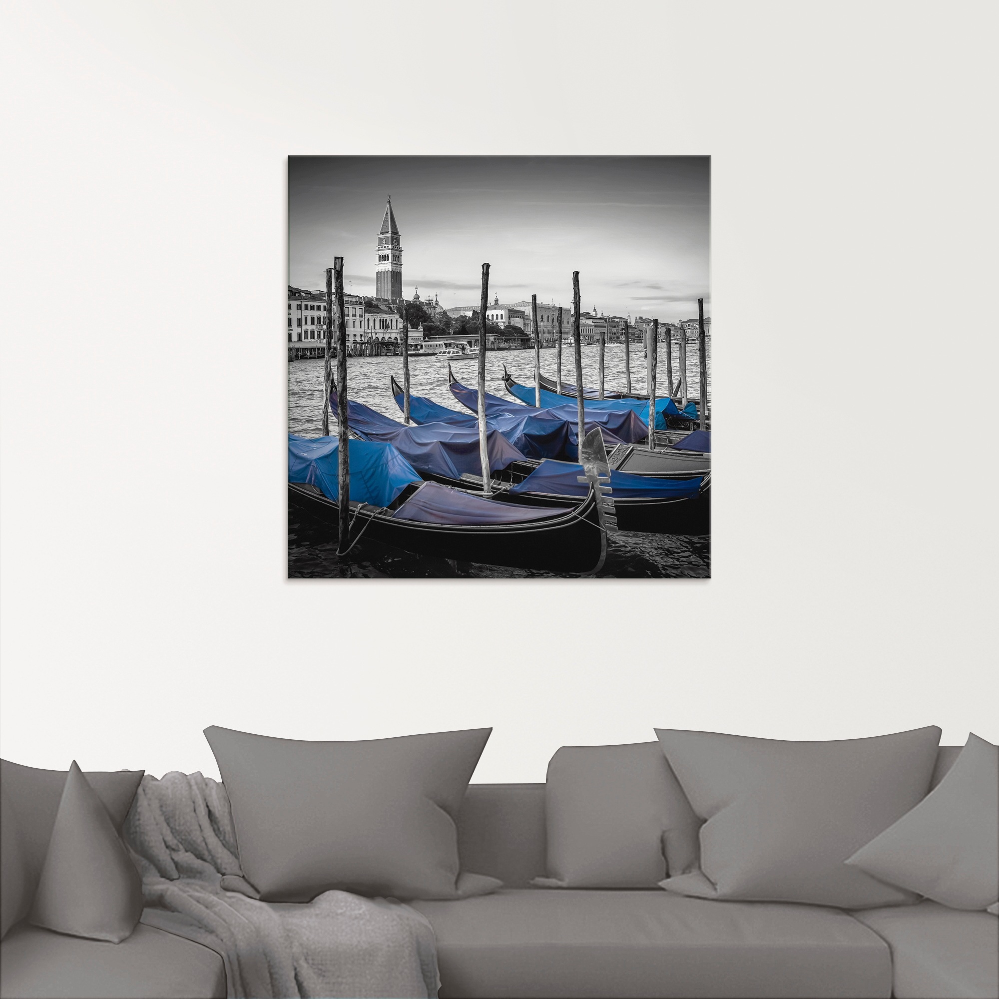 Artland Glasbild »Venedig Canal Grande & Markusturm I«, Boote & Schiffe, (1 St.), in verschiedenen Größen