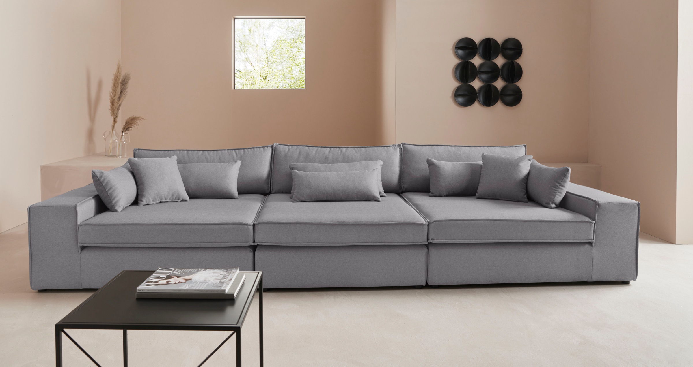 LeGer Home by Lena Gercke 3-Sitzer »Joreen«, 3 Teile, zusammengesetzt aus Modulen, in vielen Bezugsqualitäten und Farben, fester Sitzkomfort