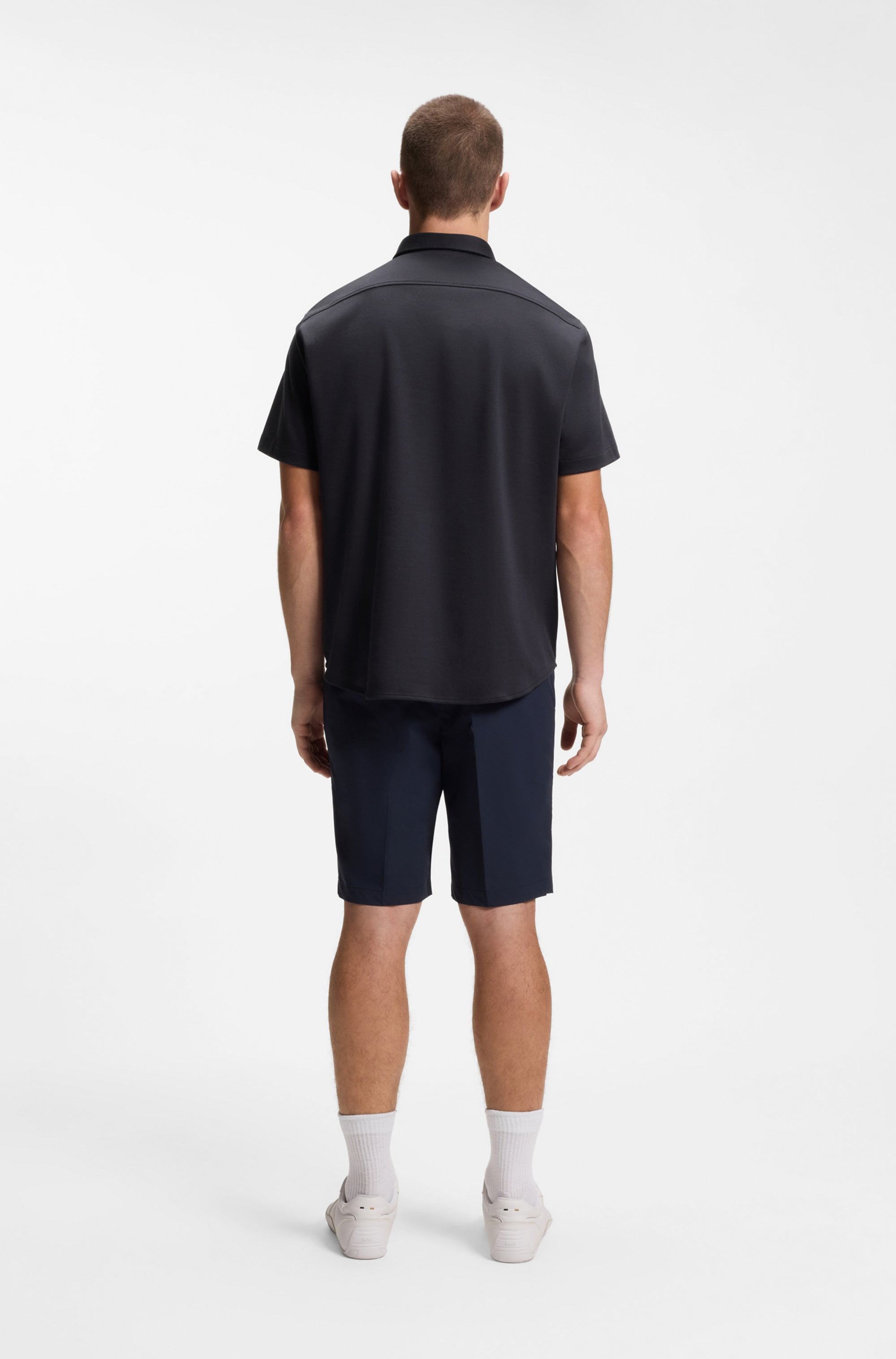 BOSS GREEN Kurzarmhemd »Motion S« Regular Fit, Button-down-Kragen, Kurzarm, Logo-Stickerei