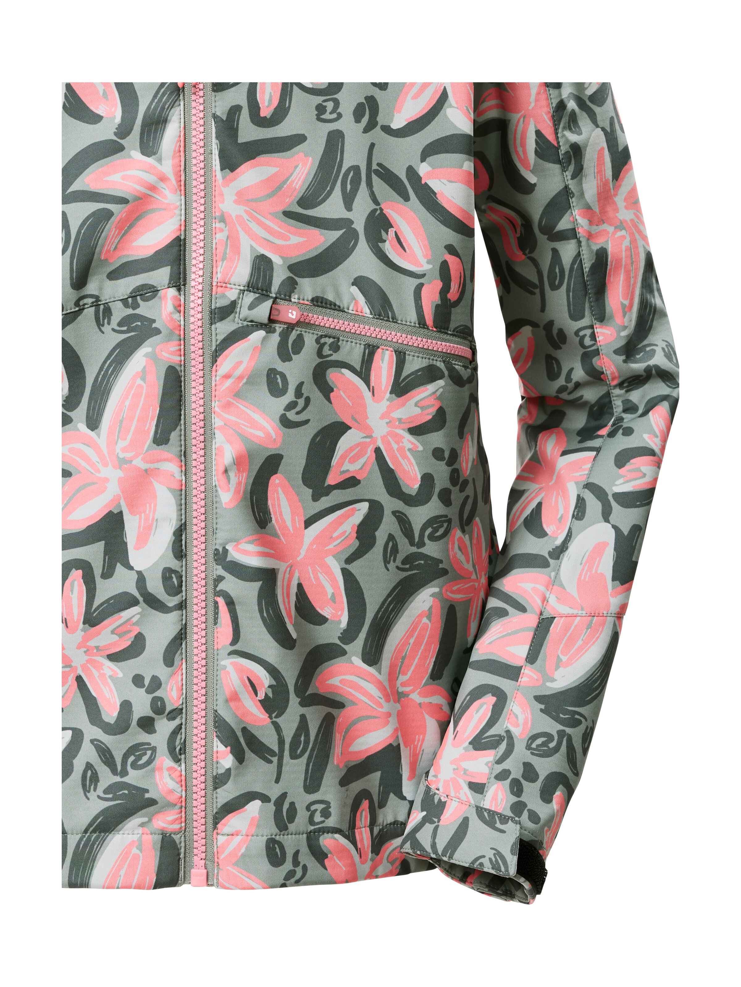 Killtec Softshelljacke »KOS 154 GRLS SFTSHLL JCKT« Wind- und wasserabweisende Kinderjacke mit buntem Print