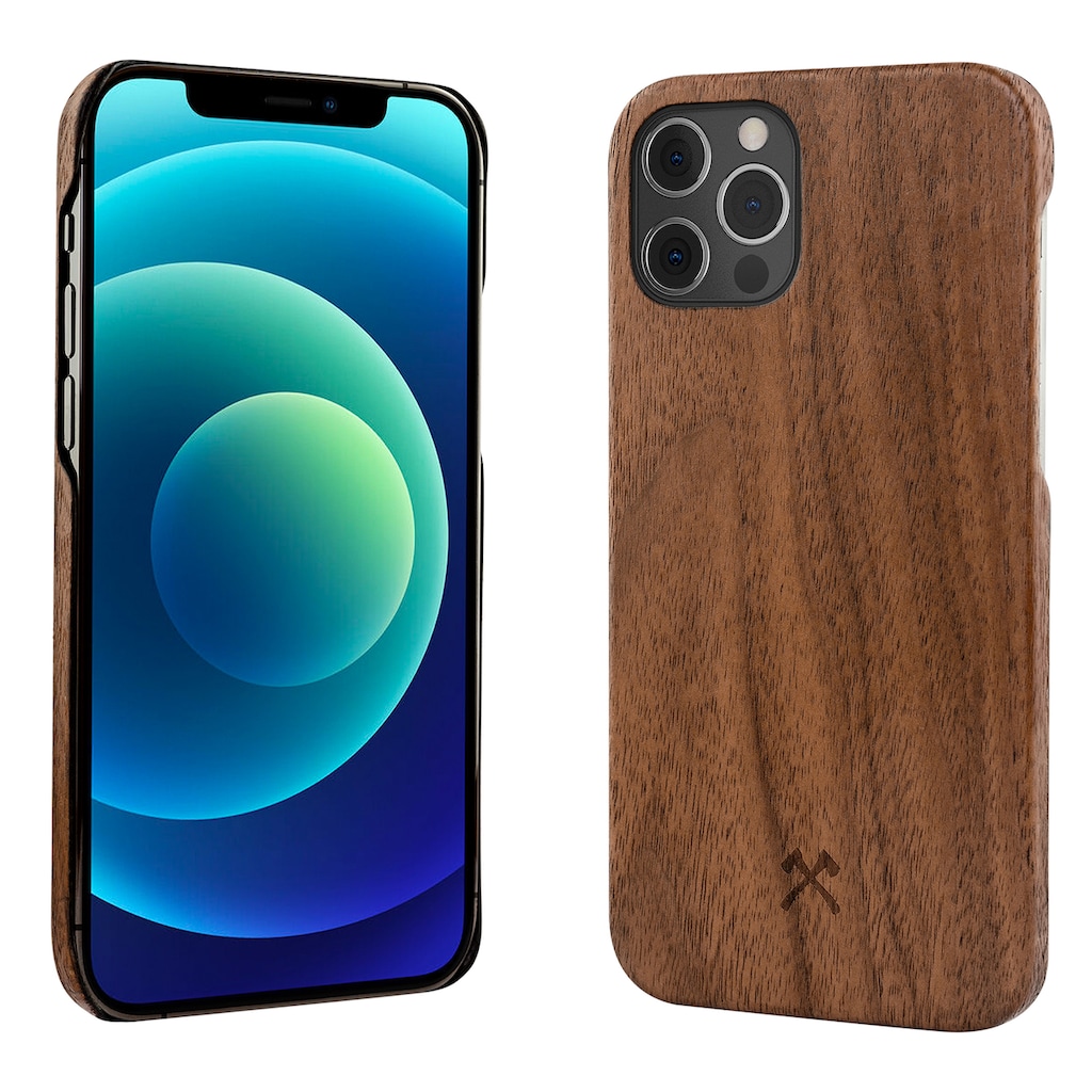 Woodcessories Smartphone-Hülle »Slim Case Walnuss«, iPhone 12 Mini, 13,7 cm (5,4 Zoll)