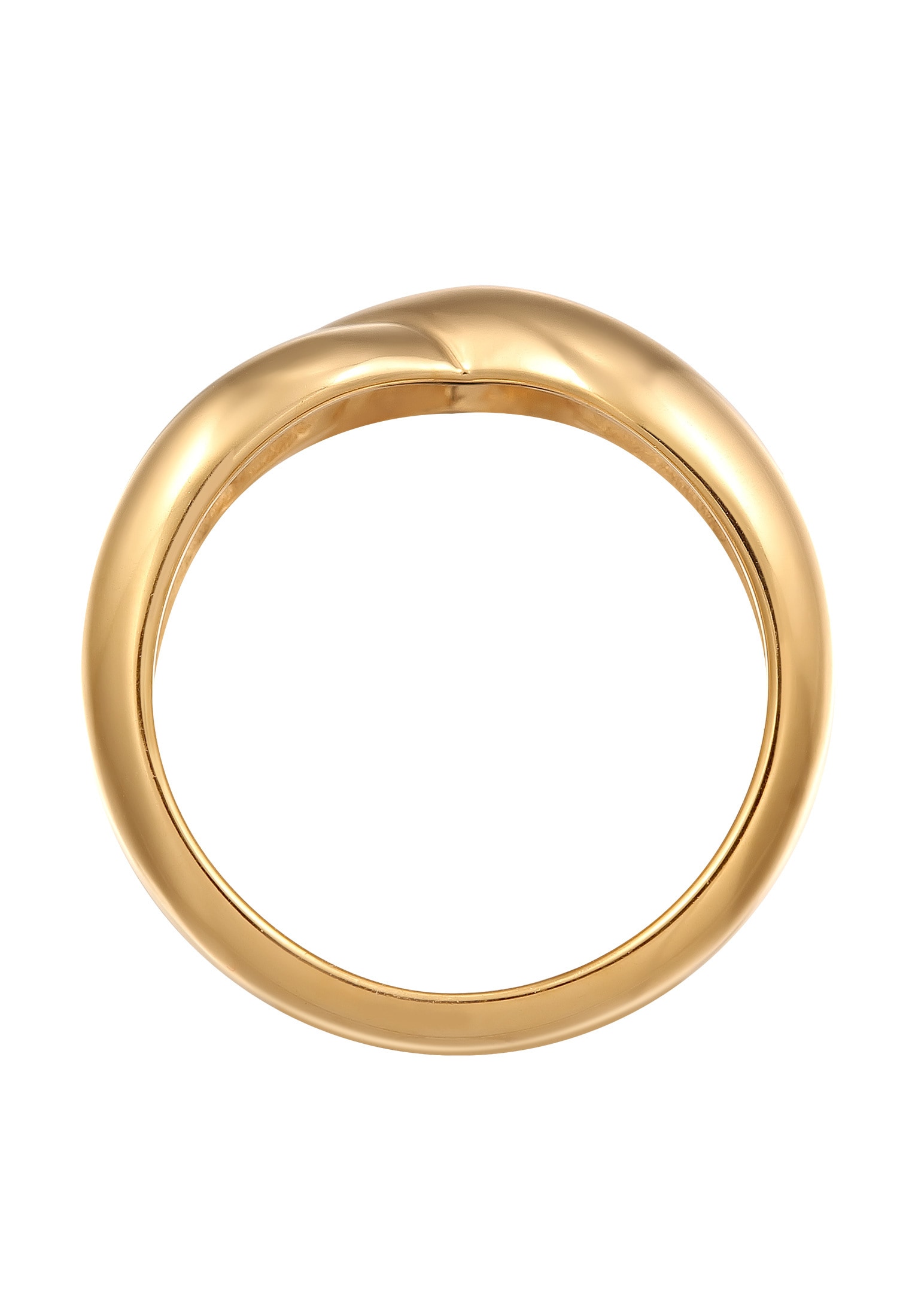 Elli Premium Silberring »Ring Überkreuzt 925 Sterling Silber vergoldet«