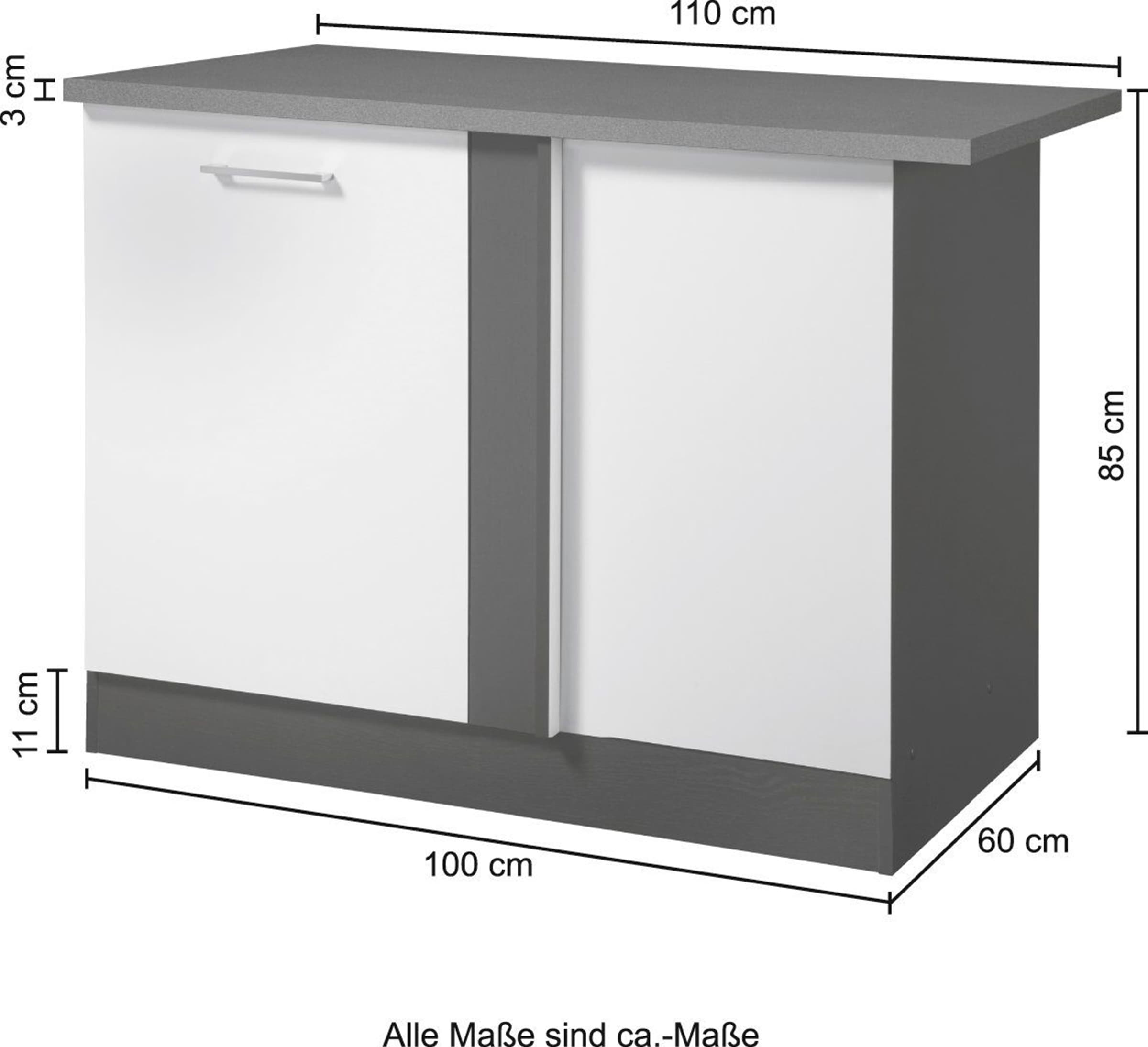 KOCHSTATION Eckunterschrank »KS-Paris«, Breite 110 cm