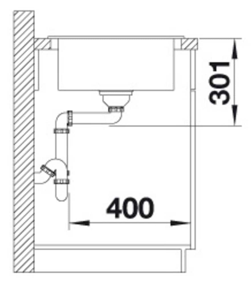Blanco Granitspüle »ELON 45 S« 1 Stk. tlg. erhältlich in mehreren Farben, inklusive gratis Edelstahl-Tropfgitter