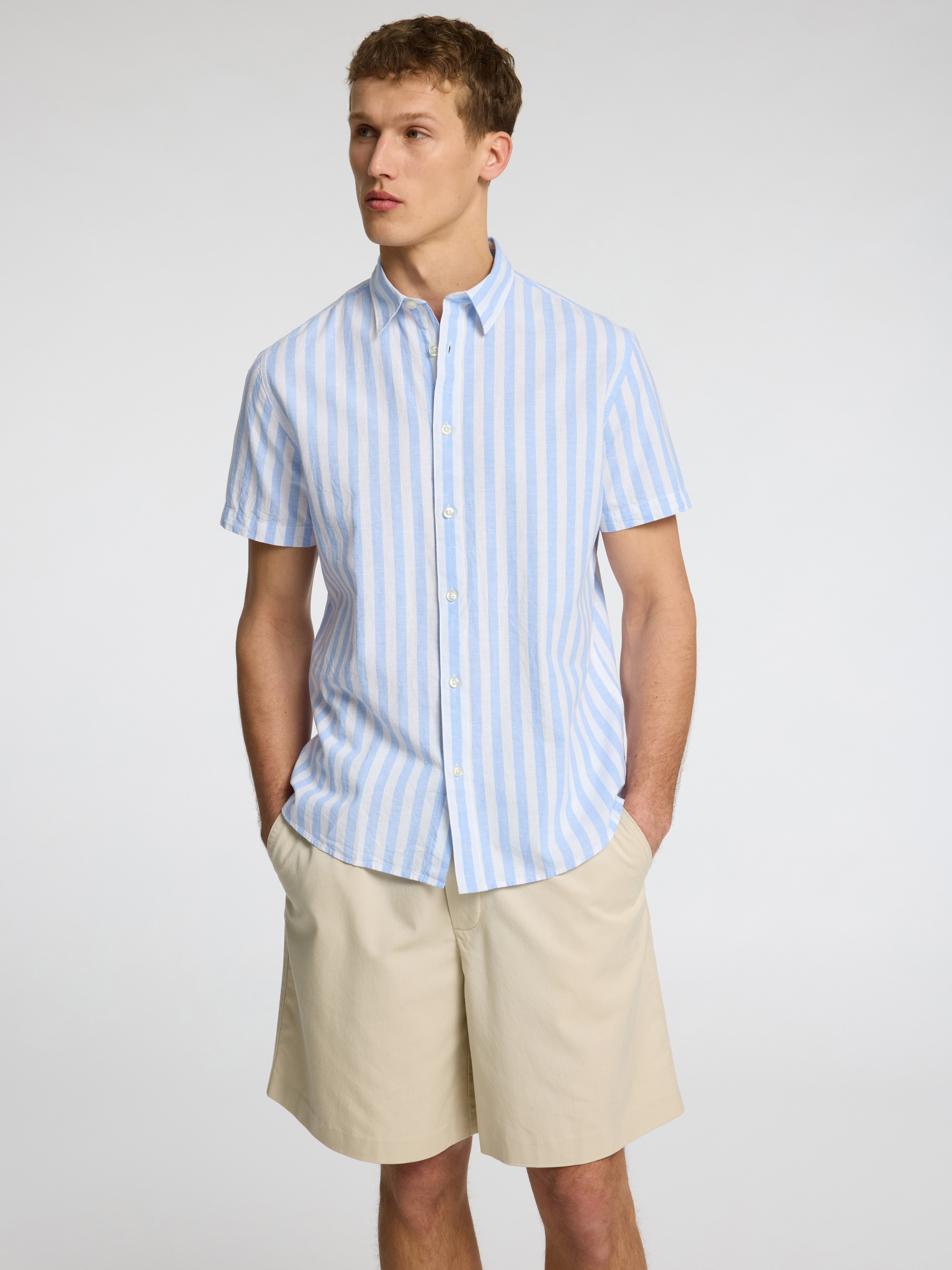 SELECTED HOMME Kurzarmhemd »SLHREG-SUN SHIRT SS NOOS«