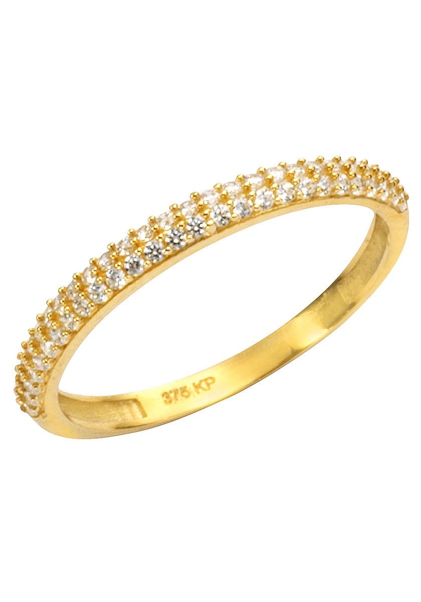 Firetti Goldring »Schmuck Geschenk Gold 375 Damenring Goldring«, mit Zirkonia (synth.)