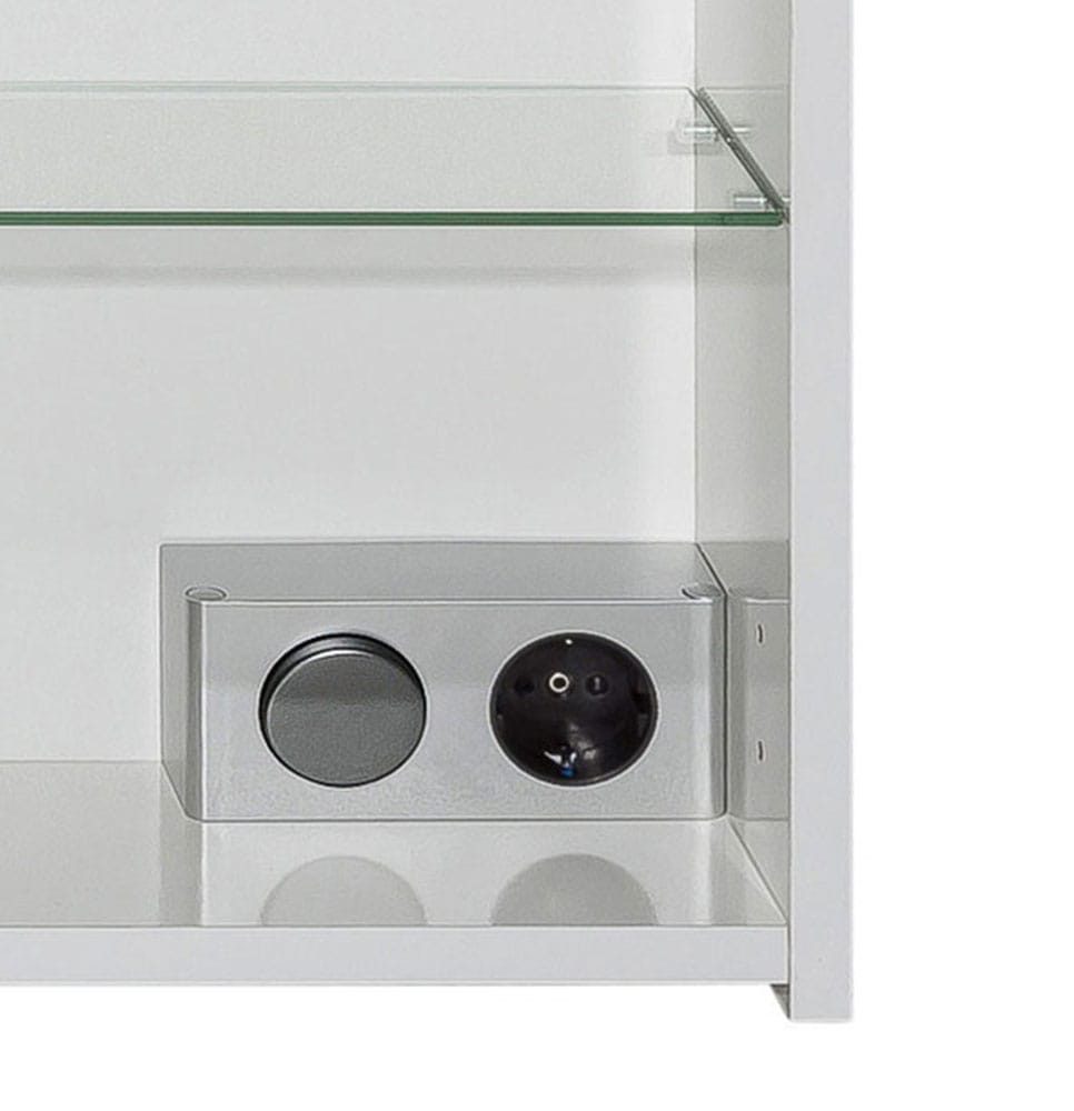 Schildmeyer Spiegelschrank »ADANA, inkl. Beleuchtung, Breite 60 cm, 3 Türen, MADE IN GERMANY« 1 Stk. tlg. Schalter-/Steckdosenkombination hinter der Tür, MADE IN GERMANY