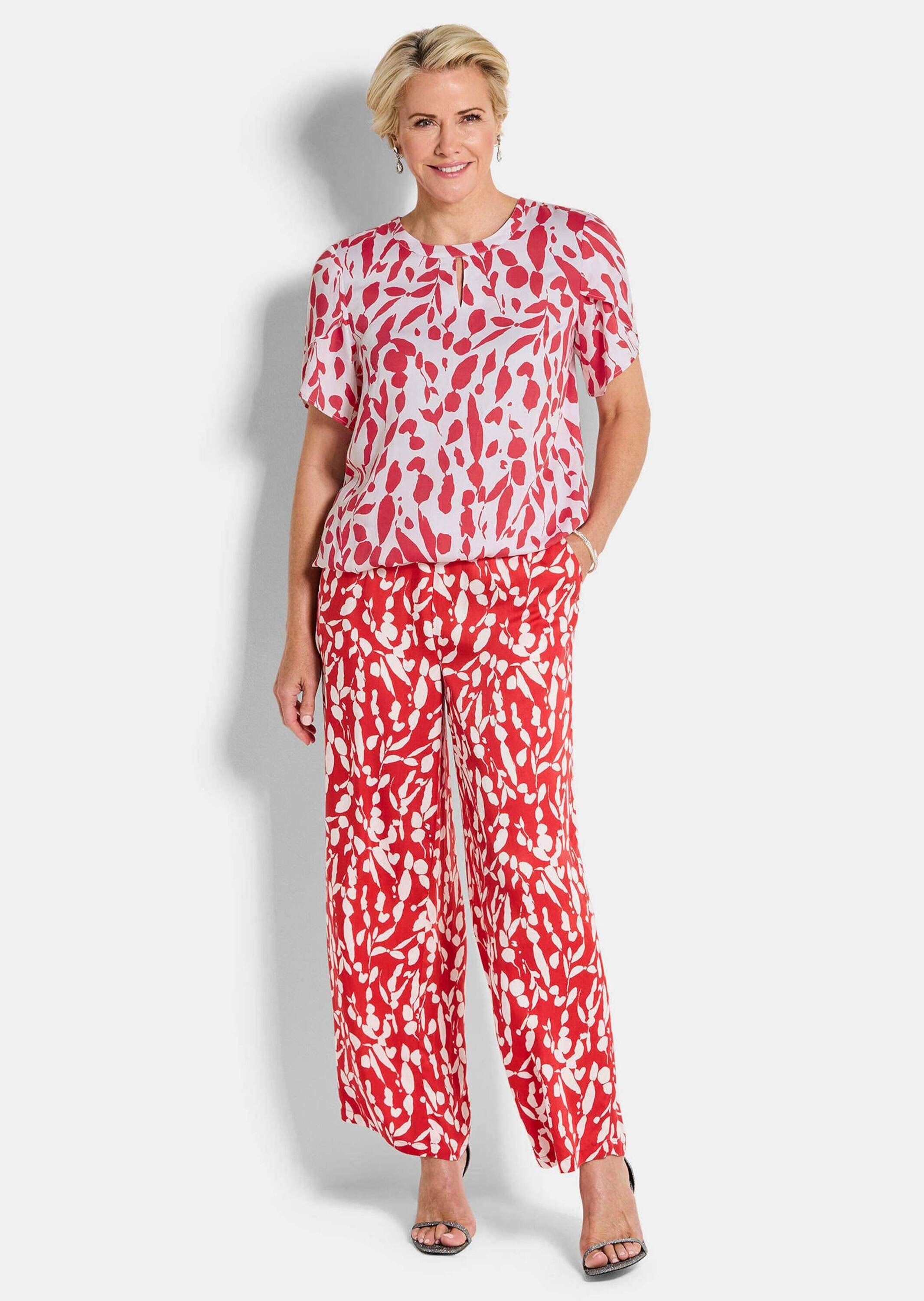 GOLDNER Satinbluse »Elegante Bluse mit Tulpenärmeln«