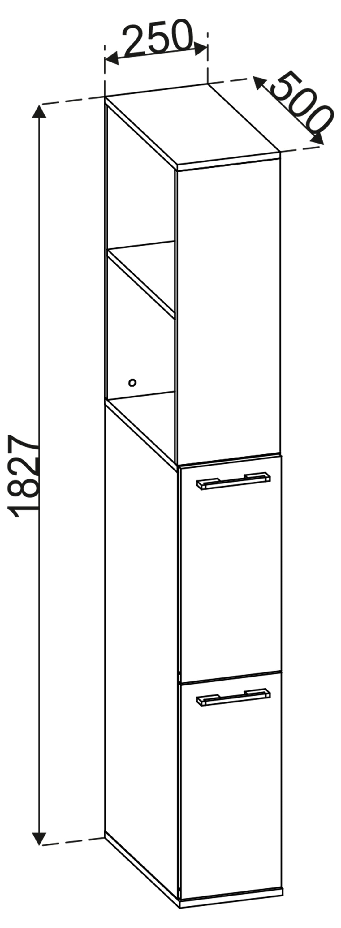 VCM Hochschrank »Holz Badmöbel Nischenschrank Schublade Sadilo XL«