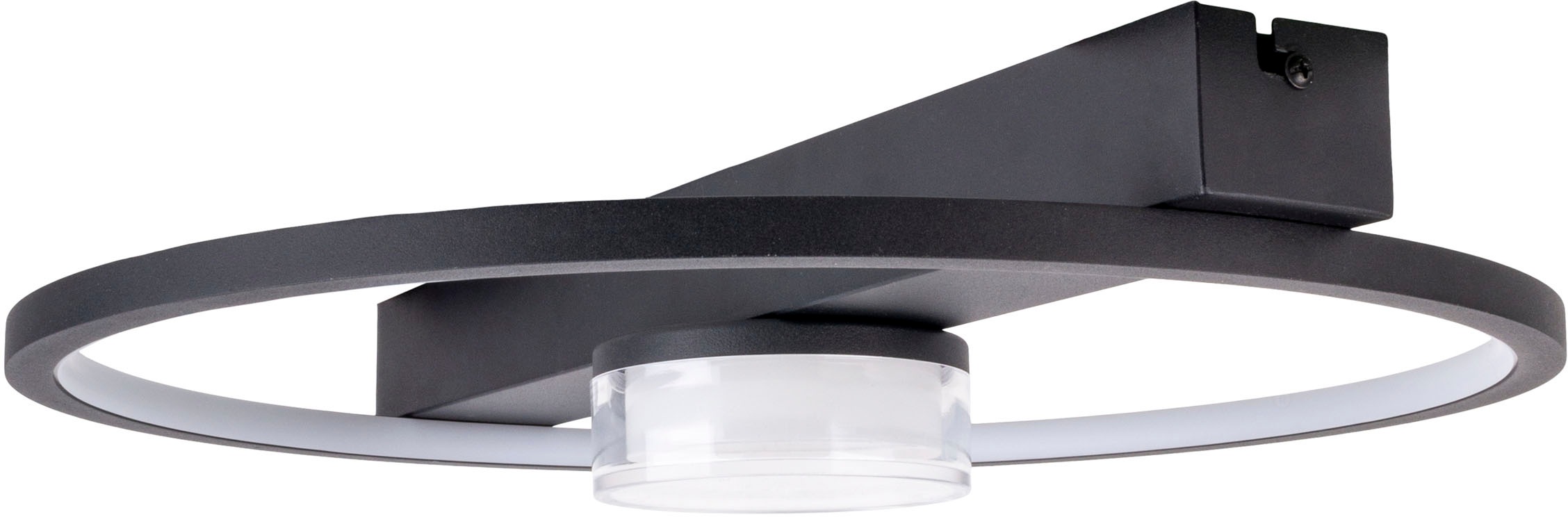 näve LED Deckenleuchte »Cimo«, 1 flammig, Leuchtmittel LED-Modul | LED wechselbar, stufenweise dimmbar per Wandschalter, Lichtfarbe warmweiß, schwarz