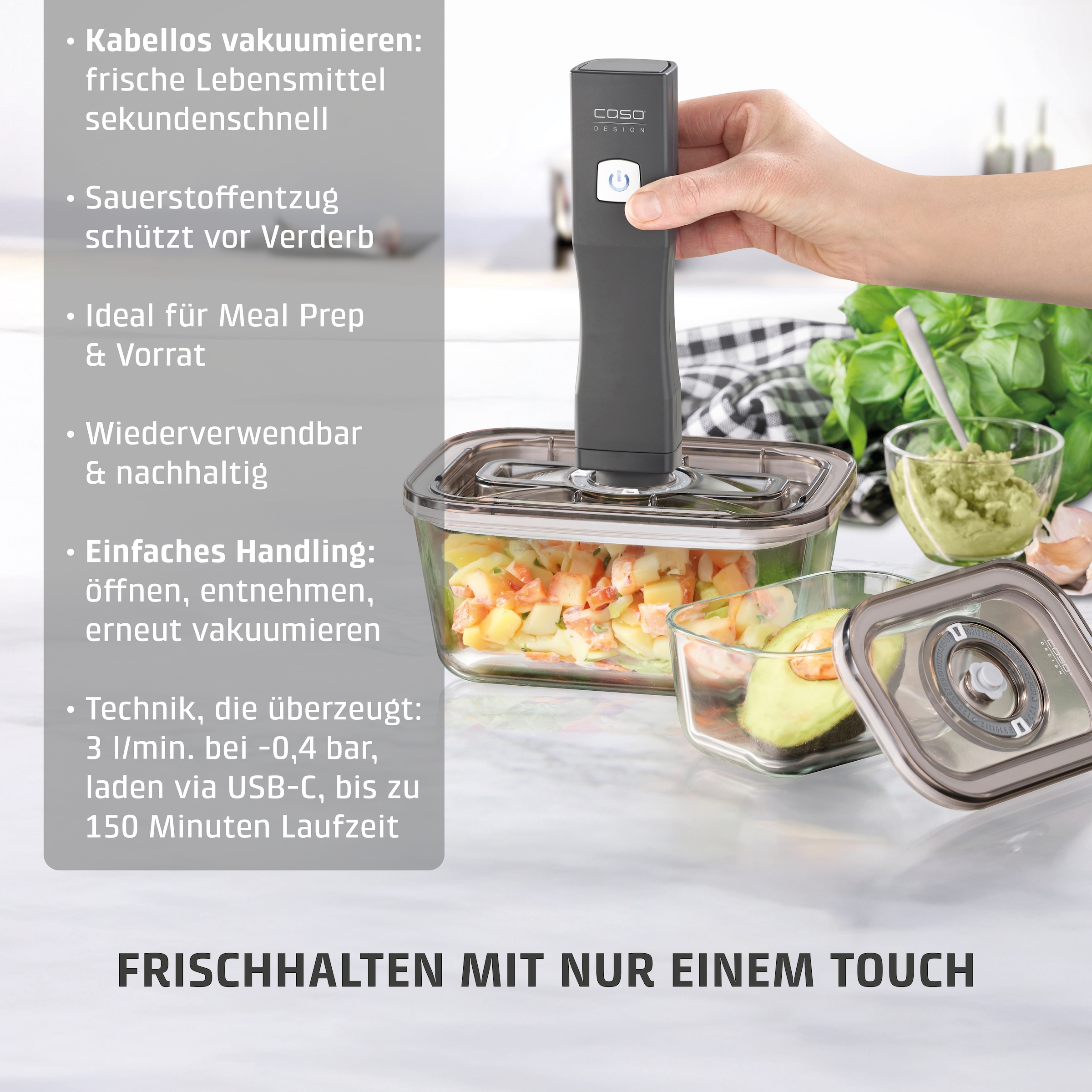 Caso Vakuumierer »1169 Vacu OneTouch Eco-Set«