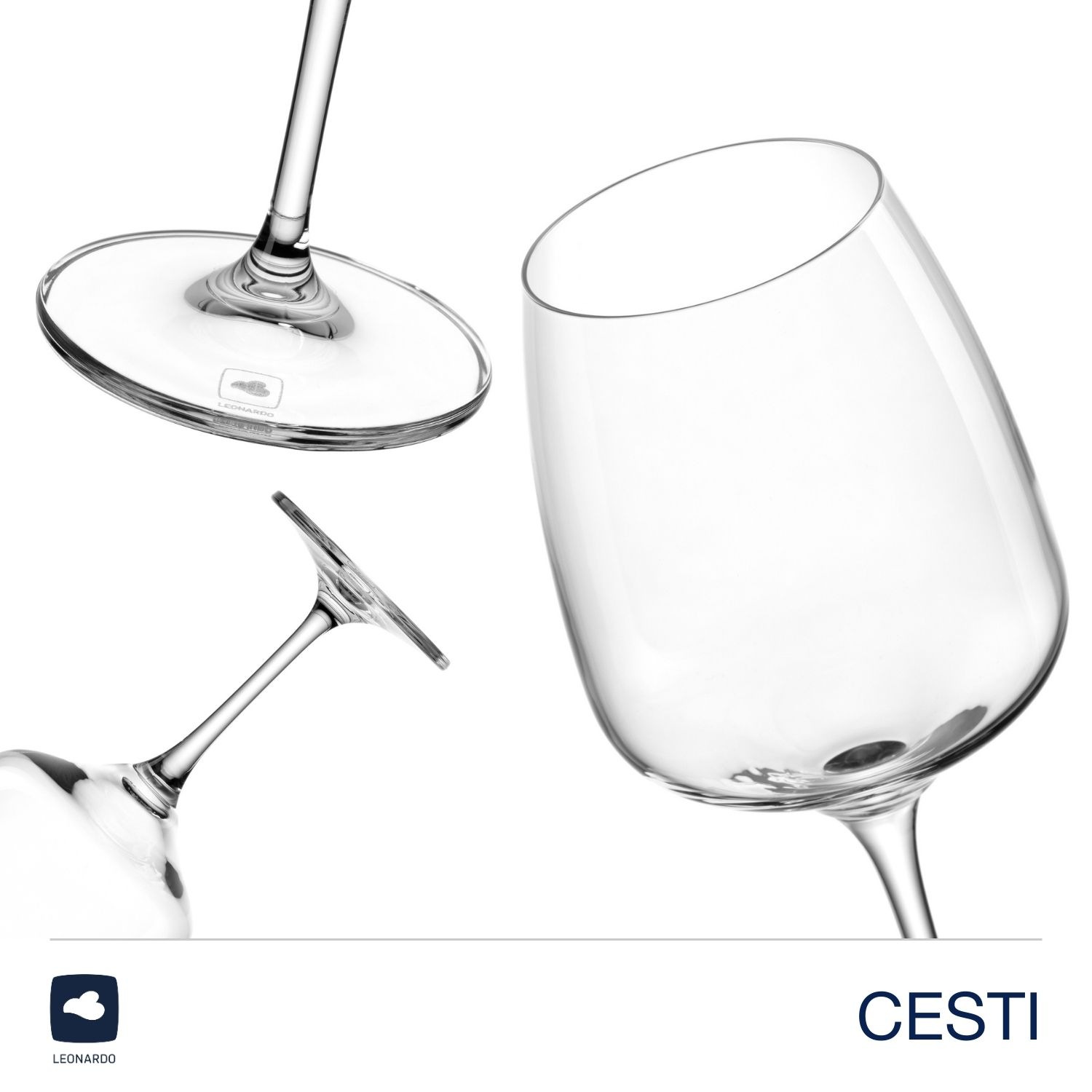 LEONARDO Rotweinglas »6 Weingläser CESTI + Poliertuch« 6 Rotwein-Gläser mit Poliertuch